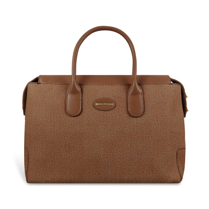 Magnolia Elegant Structured Handbag for Women - Premium Shoulder Tote with Top Handles & Detachable Strap