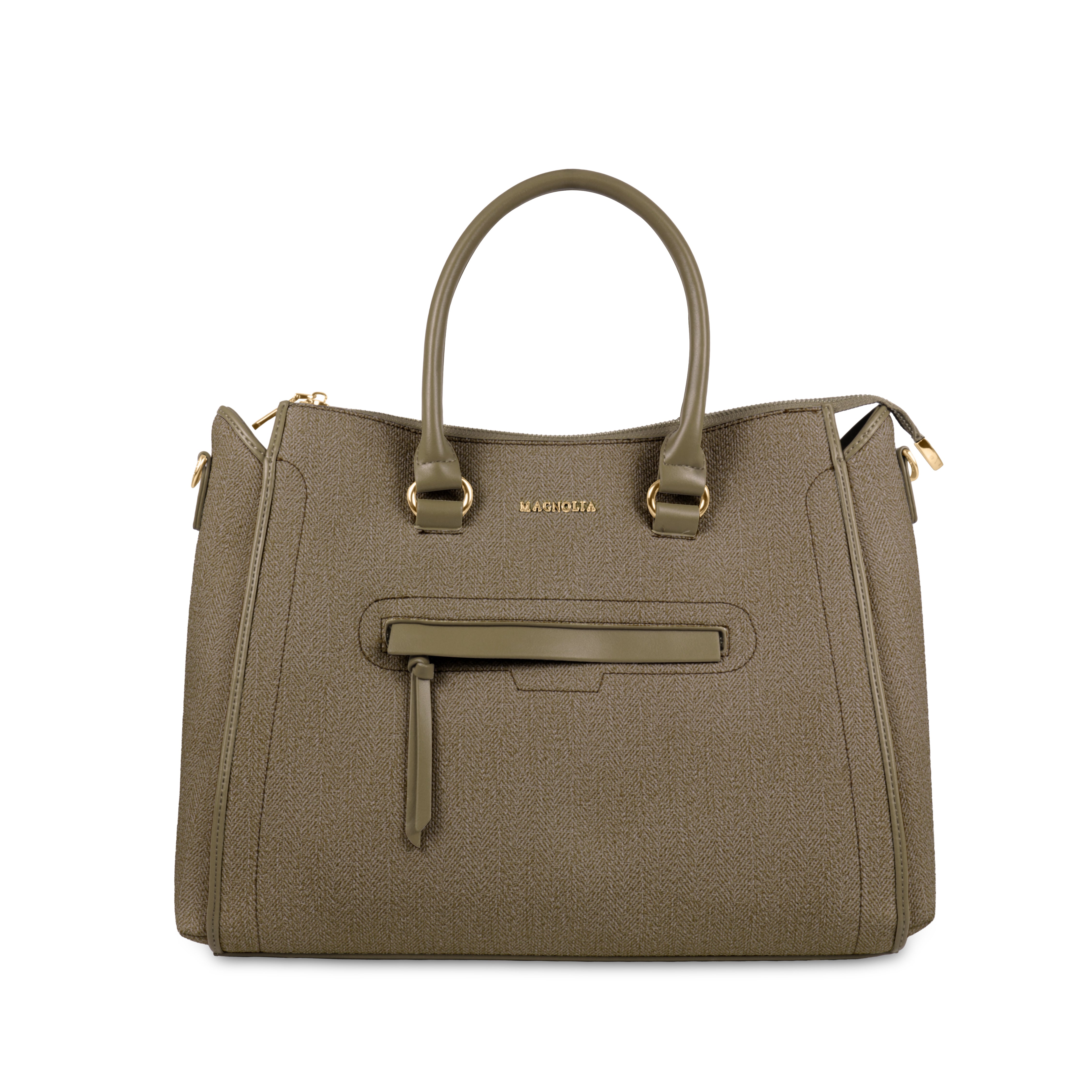 Magnolia Stylish Textured Handbag for Women - Elegant Shoulder Tote with Detachable Strap