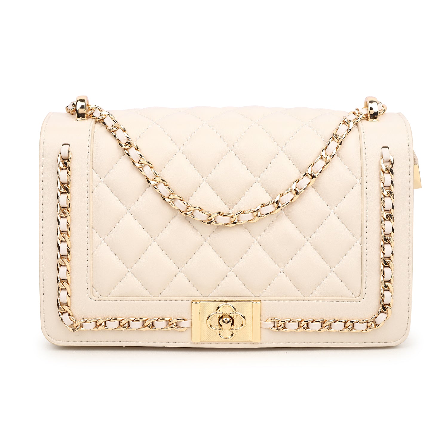 Magnolia Daphne Quilted Sling Bag Off White