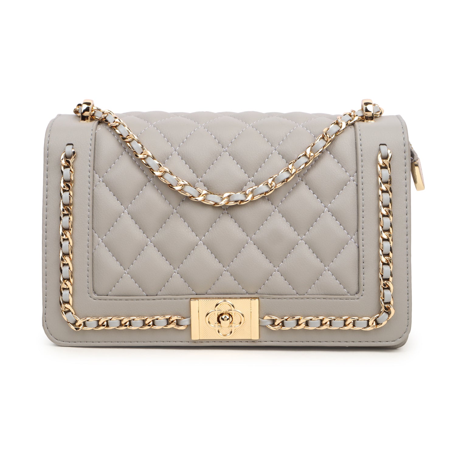 Magnolia Daphne Quilted Sling Bag Gray