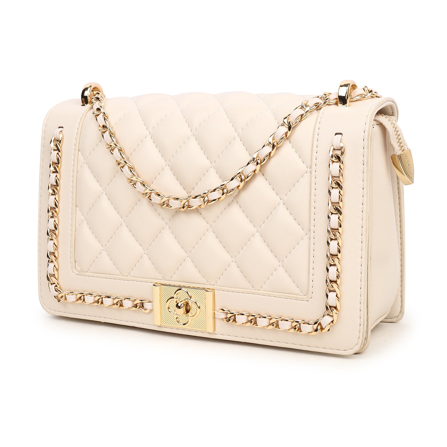 Magnolia Daphne Quilted Sling Bag Off White