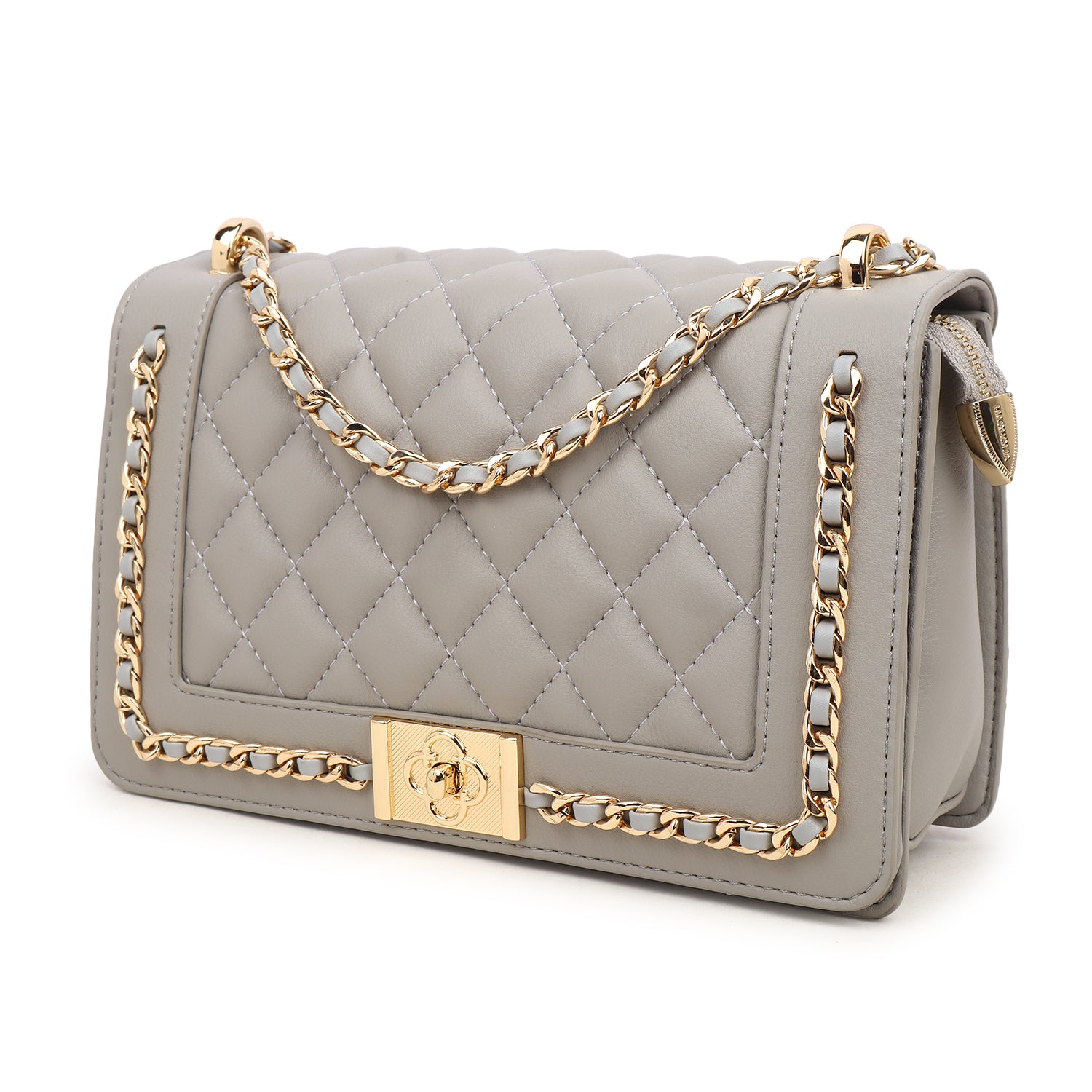 Magnolia Daphne Quilted Sling Bag Gray