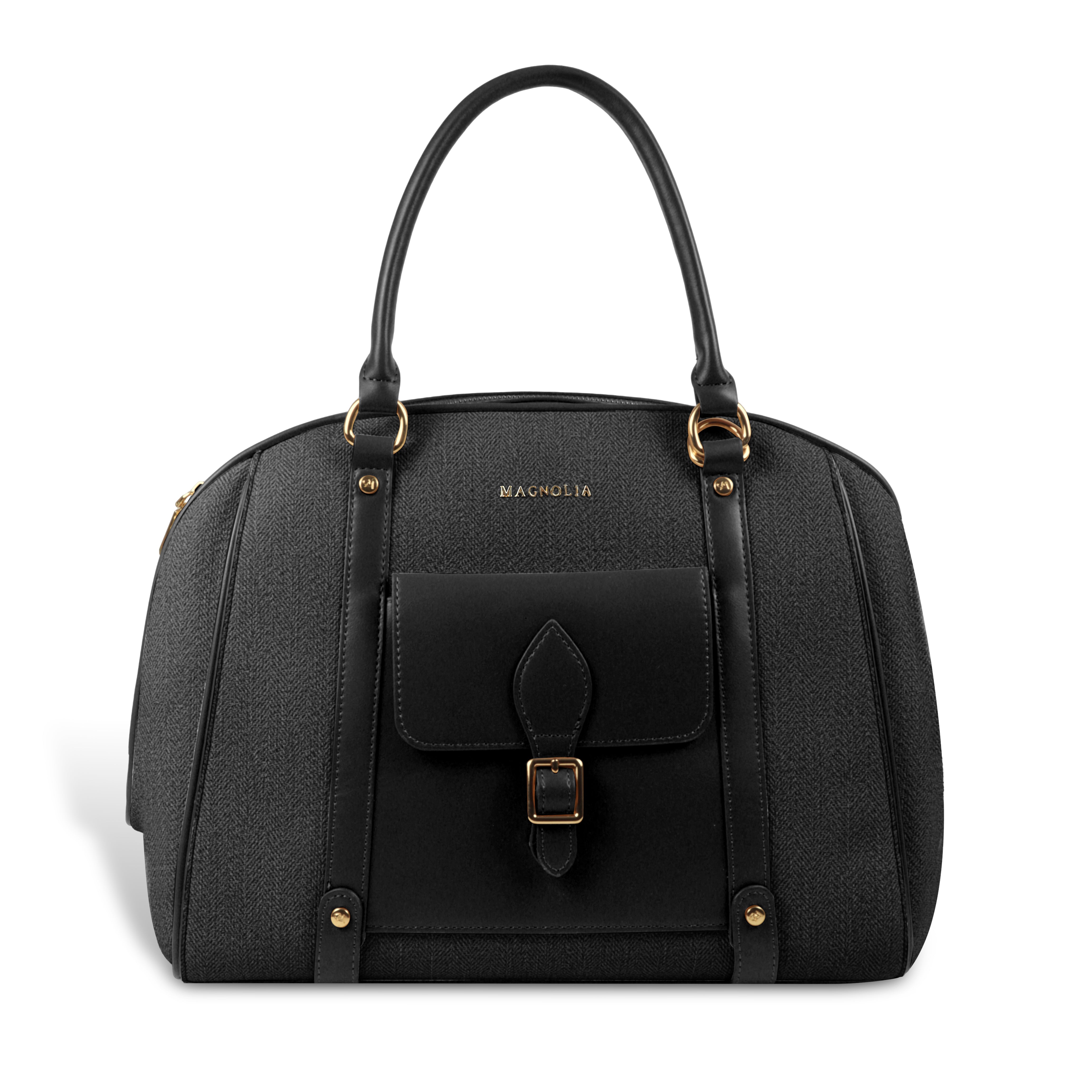 Magnolia Elegant Leatherette Handbag for Women with Detachable Strap