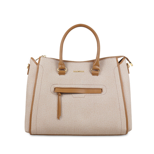 Magnolia Stylish Textured Handbag for Women - Elegant Shoulder Tote with Detachable Strap