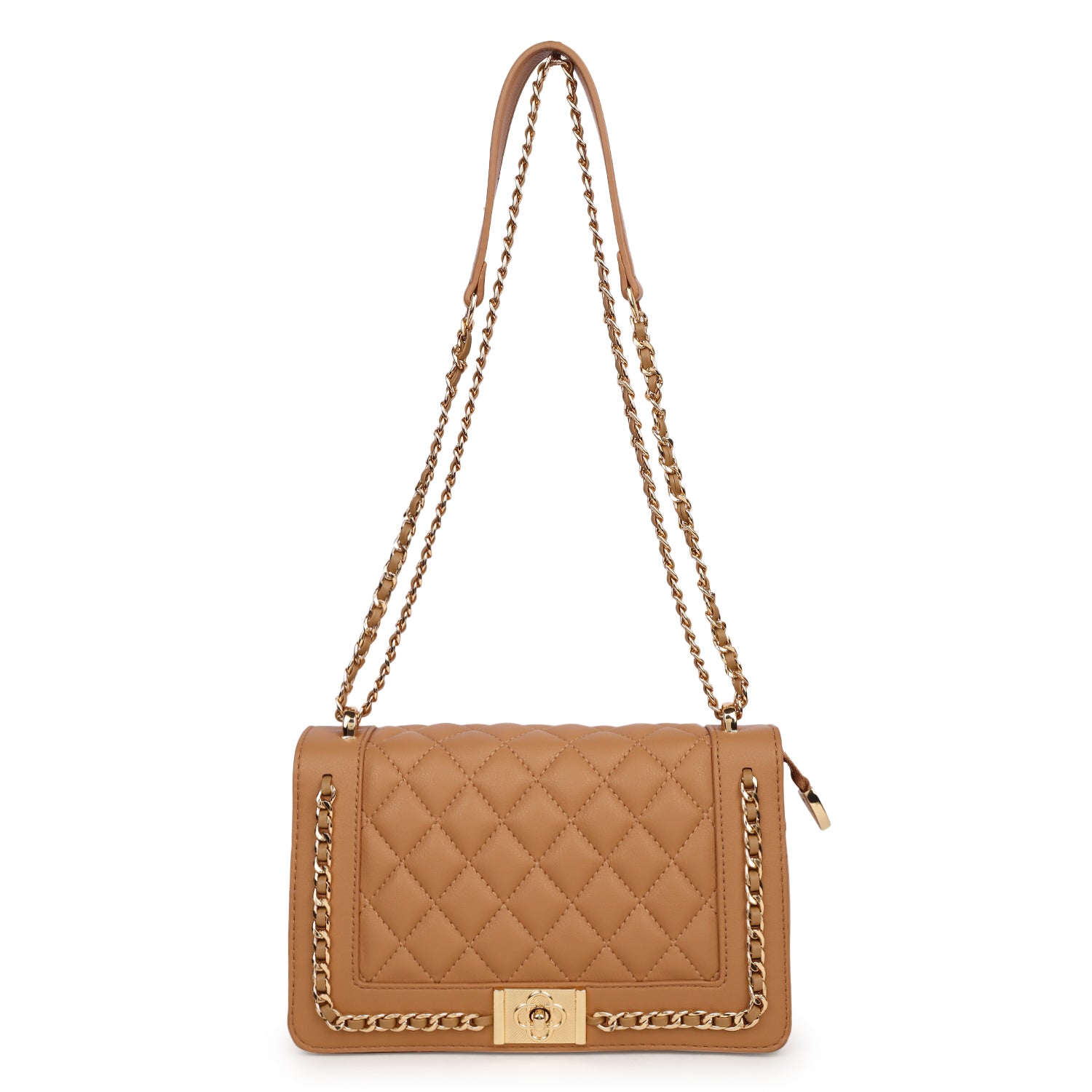 Magnolia Daphne Quilted Sling Bag Caramel Brown