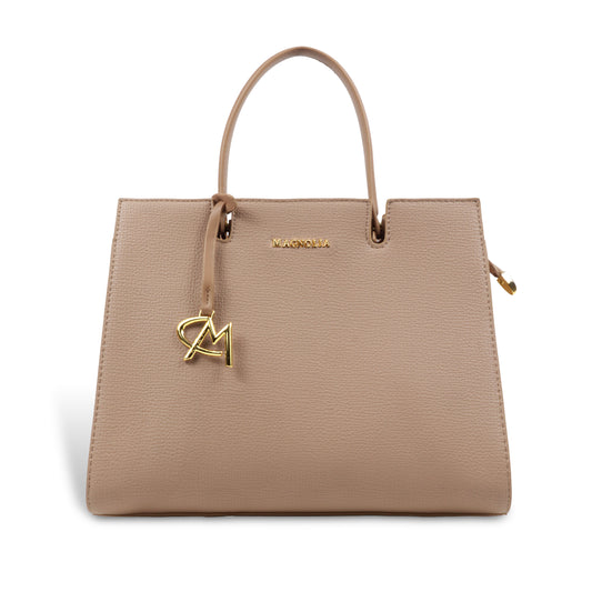 Magnolia Women’s Handbag – 9.5L Spacious Faux Leather Tote in Khaki