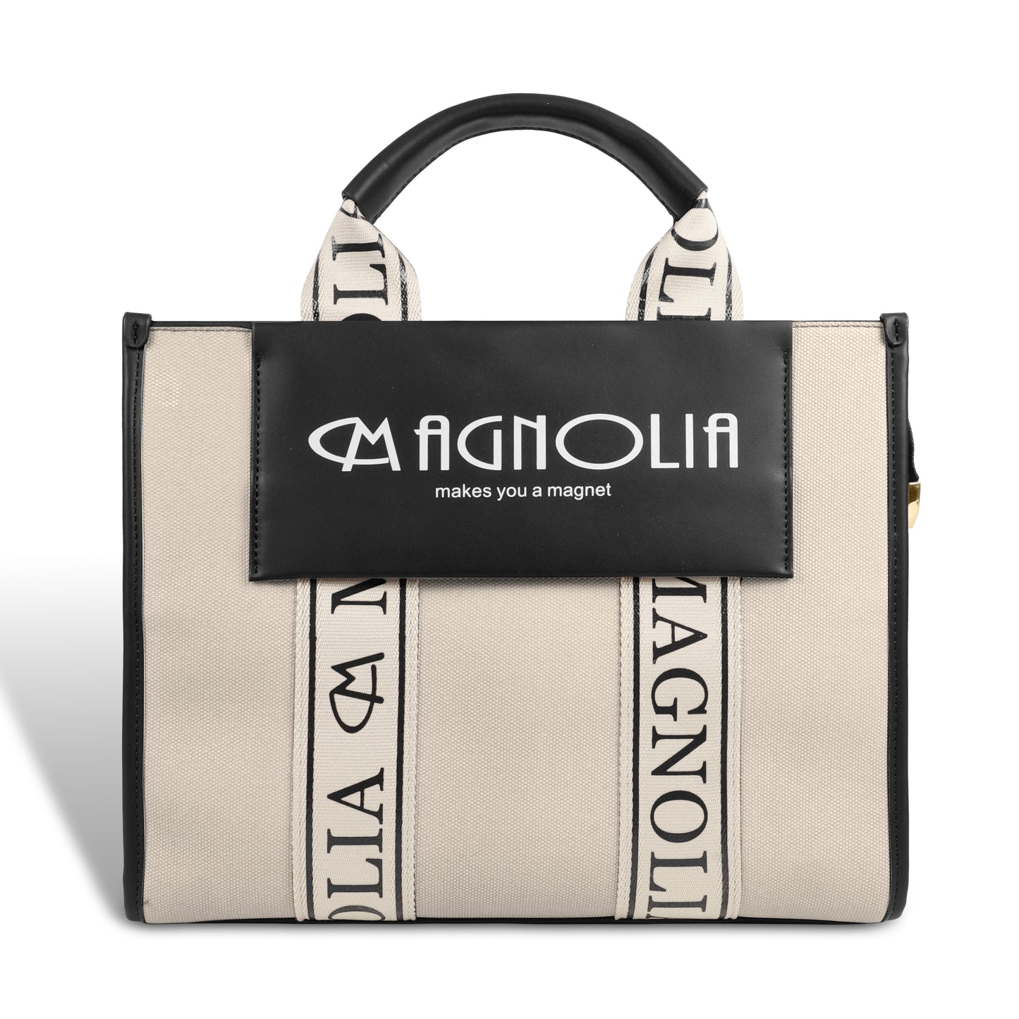 Magnolia® Premium Faux Leather Handbag – 10L Spacious Everyday & Office Bag | Beige