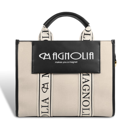 Magnolia® Premium Faux Leather Handbag – 10L Spacious Everyday & Office Bag | Beige