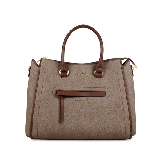 Magnolia Stylish Textured Handbag for Women - Elegant Shoulder Tote with Detachable Strap