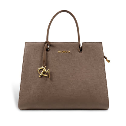Magnolia Women’s Handbag – 9.5L Spacious Faux Leather Tote in Brown