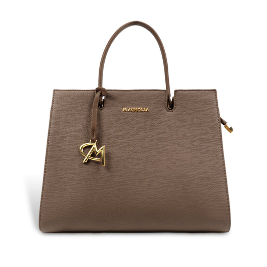 Magnolia Women’s Handbag – 9.5L Spacious Faux Leather Tote in Brown
