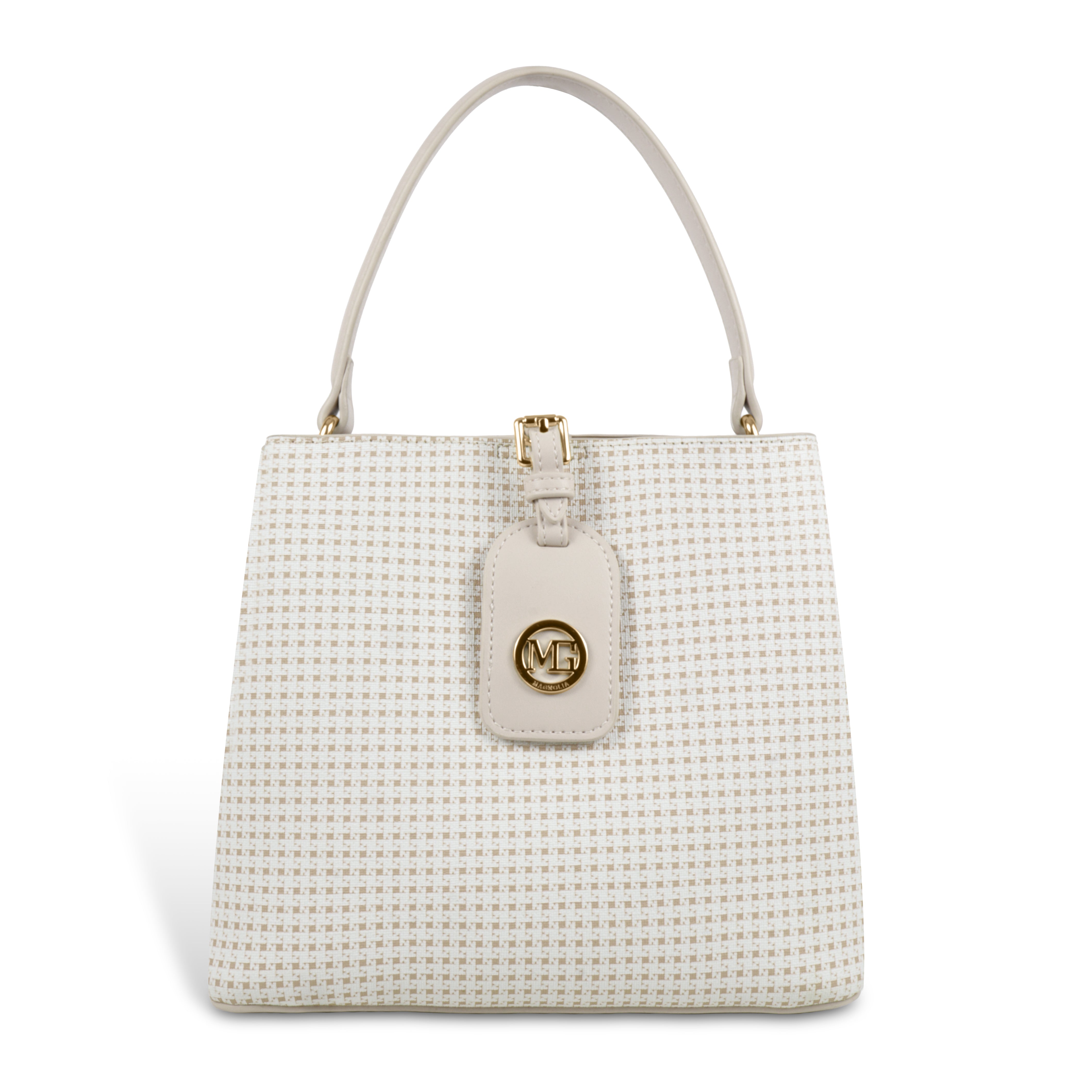 Magnolia Premium Textured Handbag for Women with Detachable Sling Strap