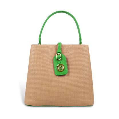 Fashionable Structured Handbag with Dual Handles