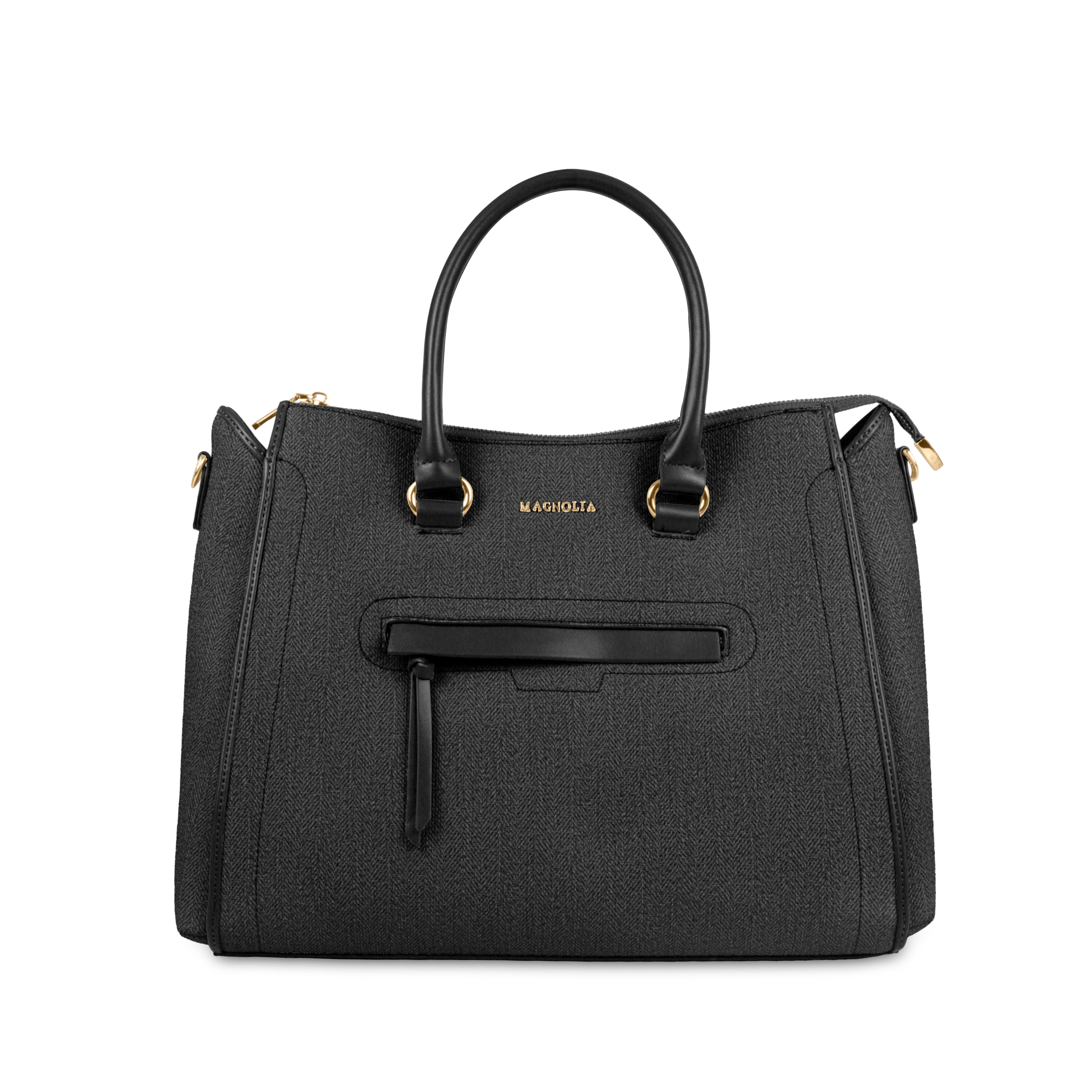 Magnolia Stylish Textured Handbag for Women - Elegant Shoulder Tote with Detachable Strap