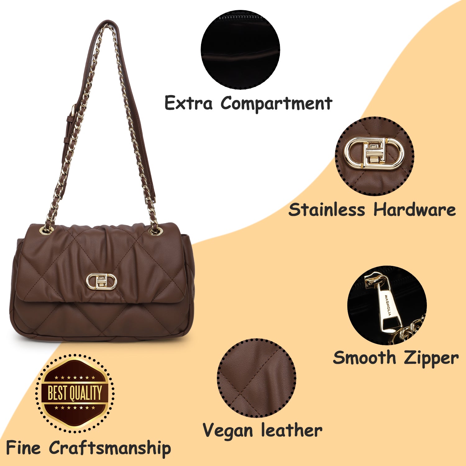 Magnolia Zenith Sling Bag Dark Brown