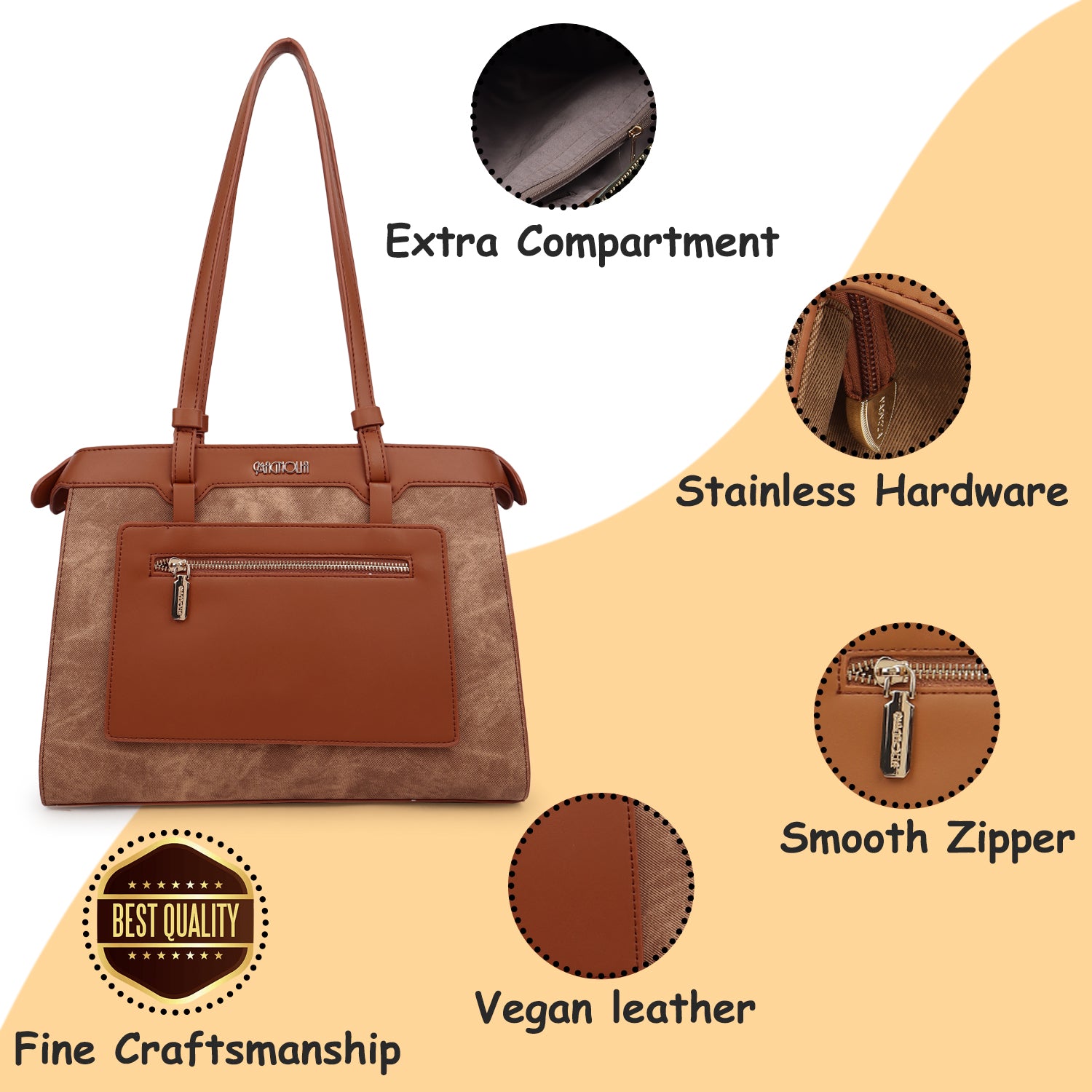 Magnolia Clara Tote Bag Brown