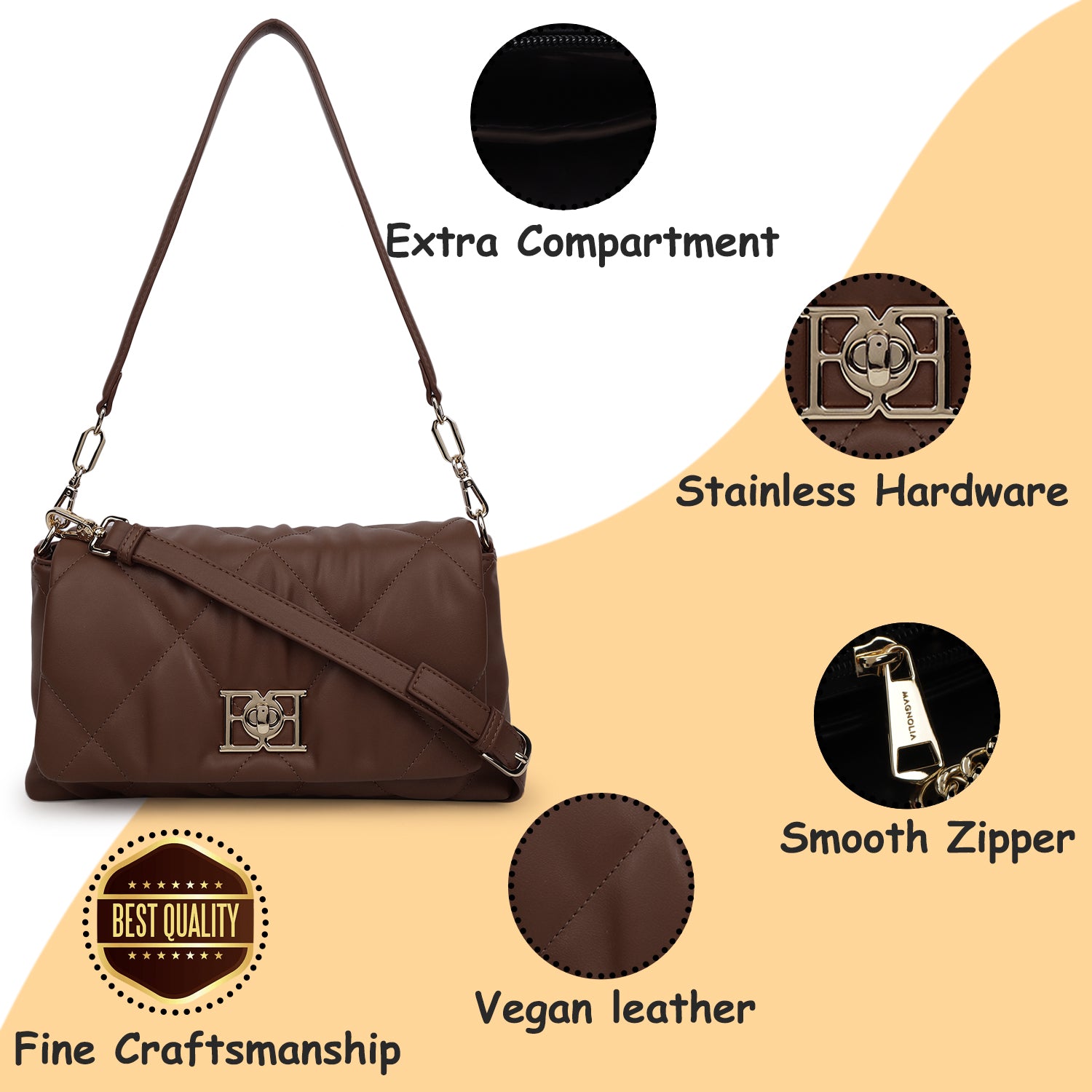 Magnolia Classico Sling Bag Dark Brown