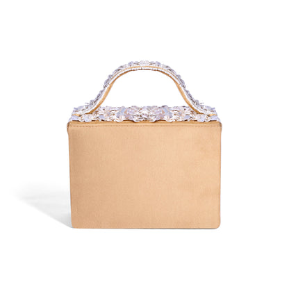 Magnolia Cream Velvet Embroidery Women Clutch
