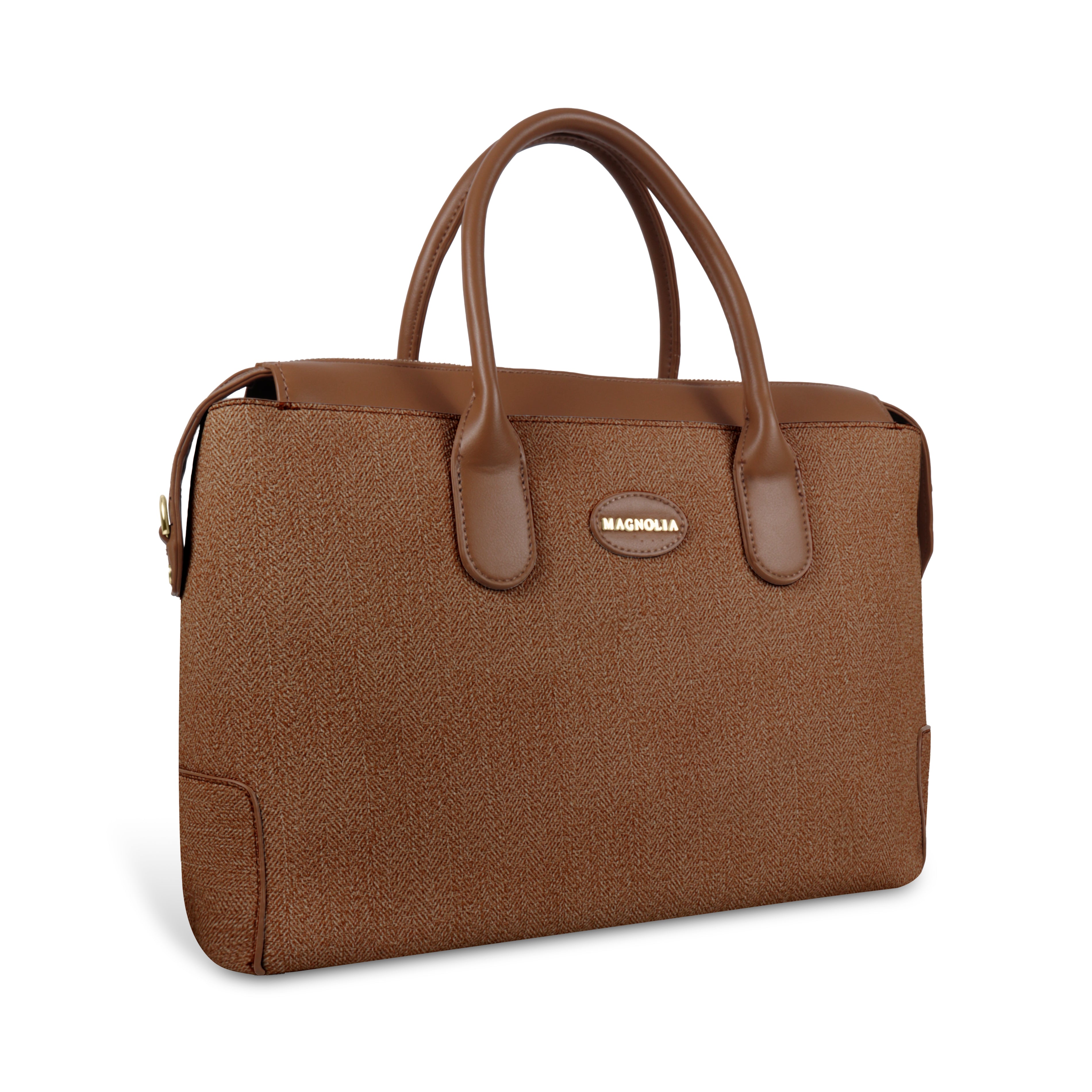 Magnolia Elegant Structured Handbag for Women - Premium Shoulder Tote with Top Handles & Detachable Strap