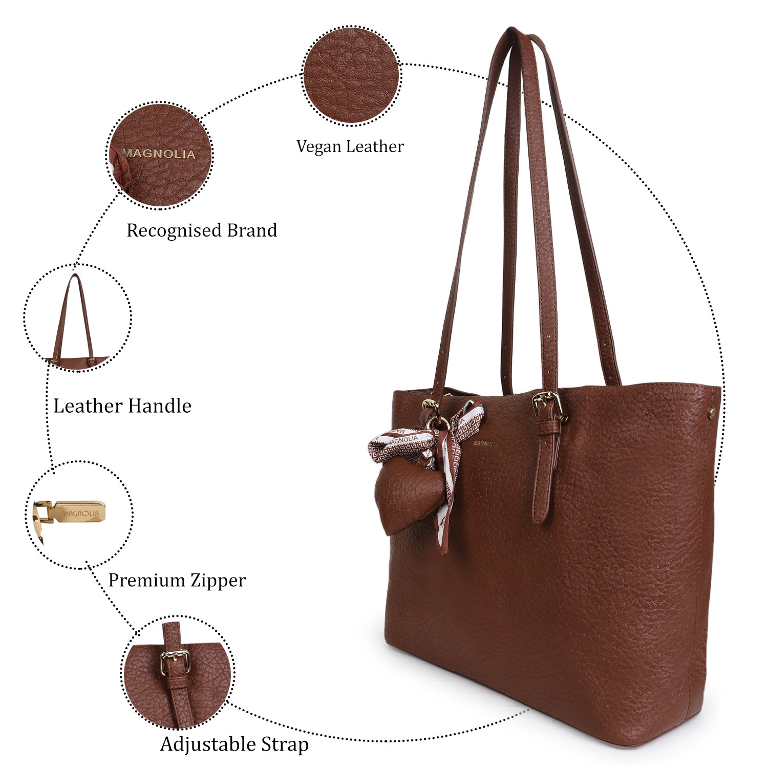 Magnolia Dion Medium Tote Bag Brown