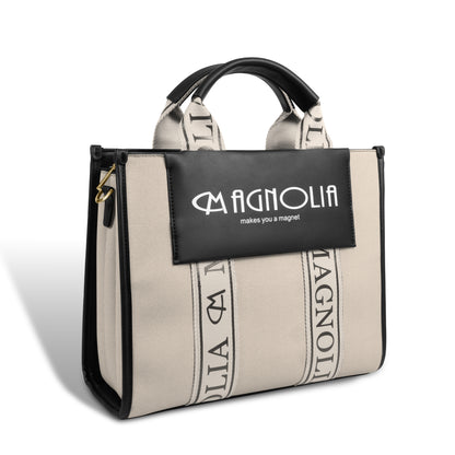 Magnolia® Premium Faux Leather Handbag – 10L Spacious Everyday & Office Bag | Beige