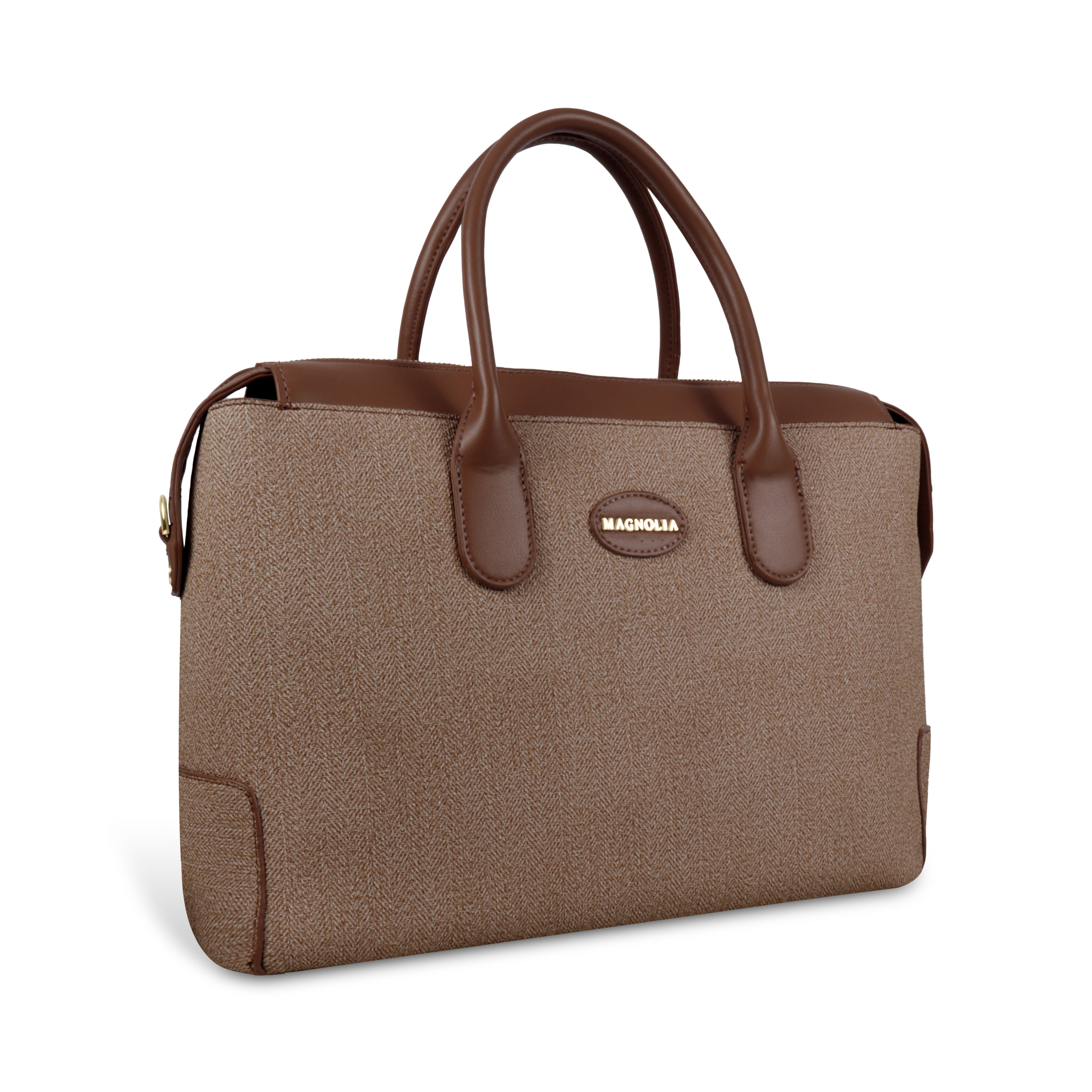 Magnolia Elegant Structured Handbag for Women - Premium Shoulder Tote with Top Handles & Detachable Strap