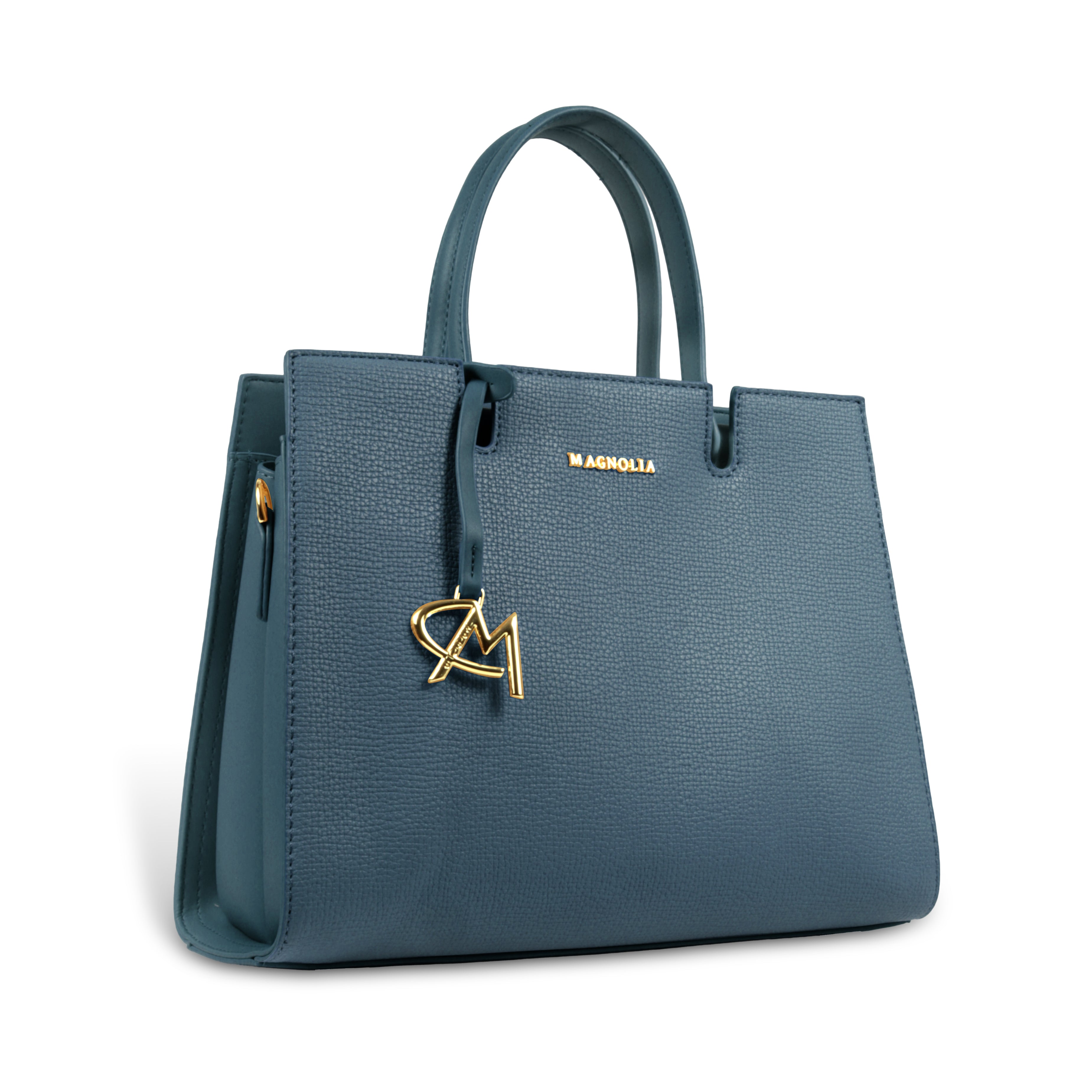 Magnolia Women’s Handbag – 9.5L Spacious Faux Leather Tote in Blue
