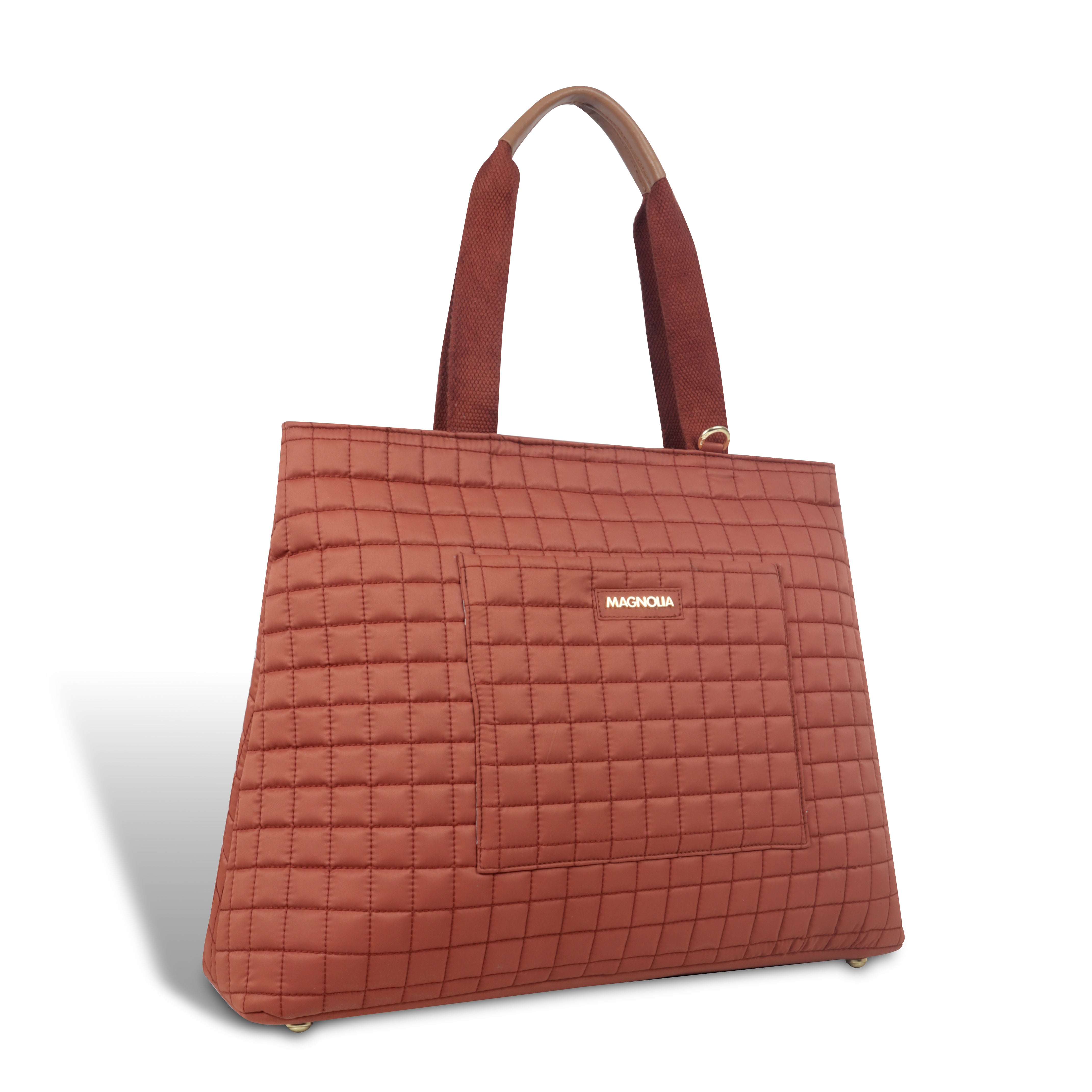 Magnolia Terracotta Babette Large Quilted Tote Bag