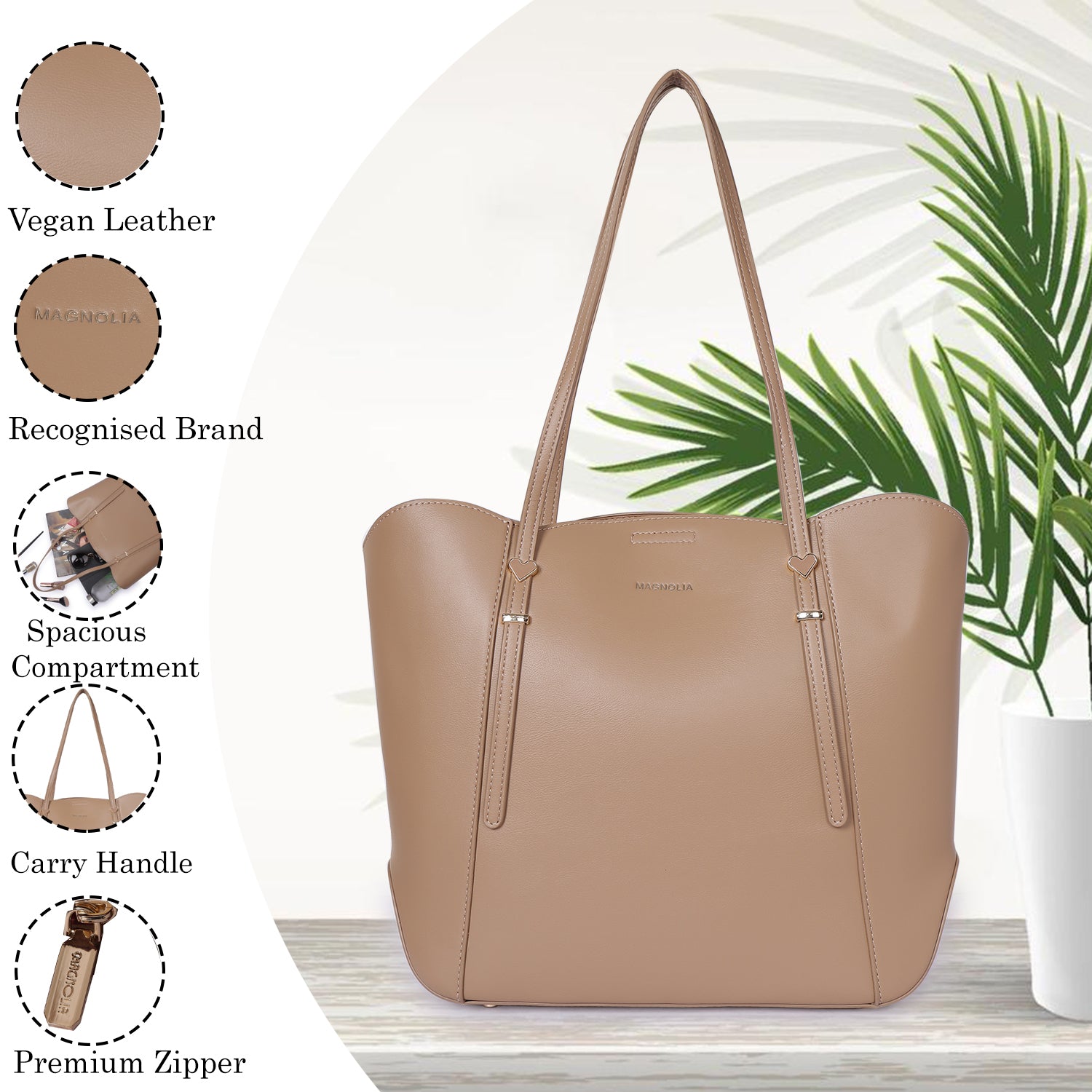 Magnolia Classic Trio Tote Light Brown