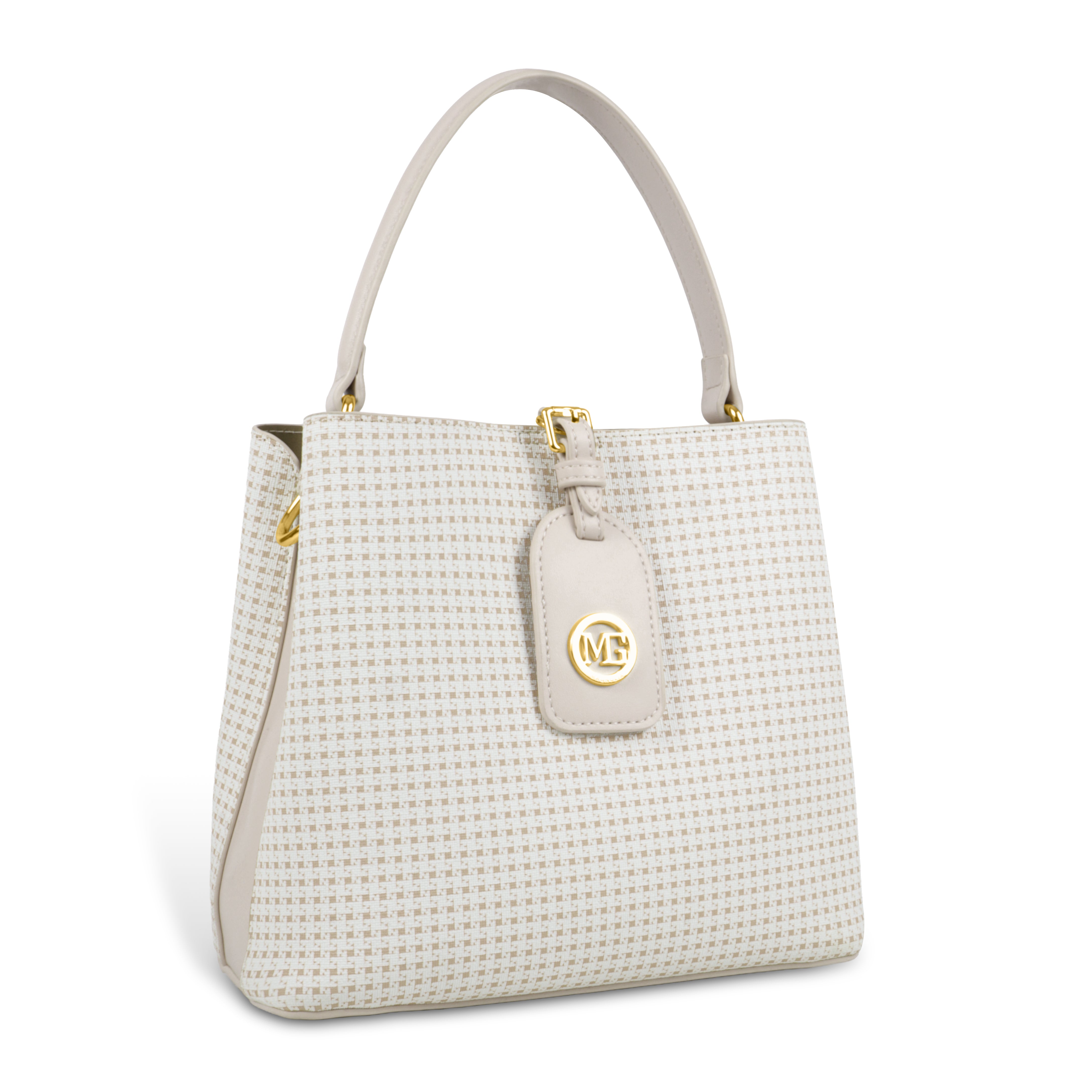 Magnolia Premium Textured Handbag for Women with Detachable Sling Strap