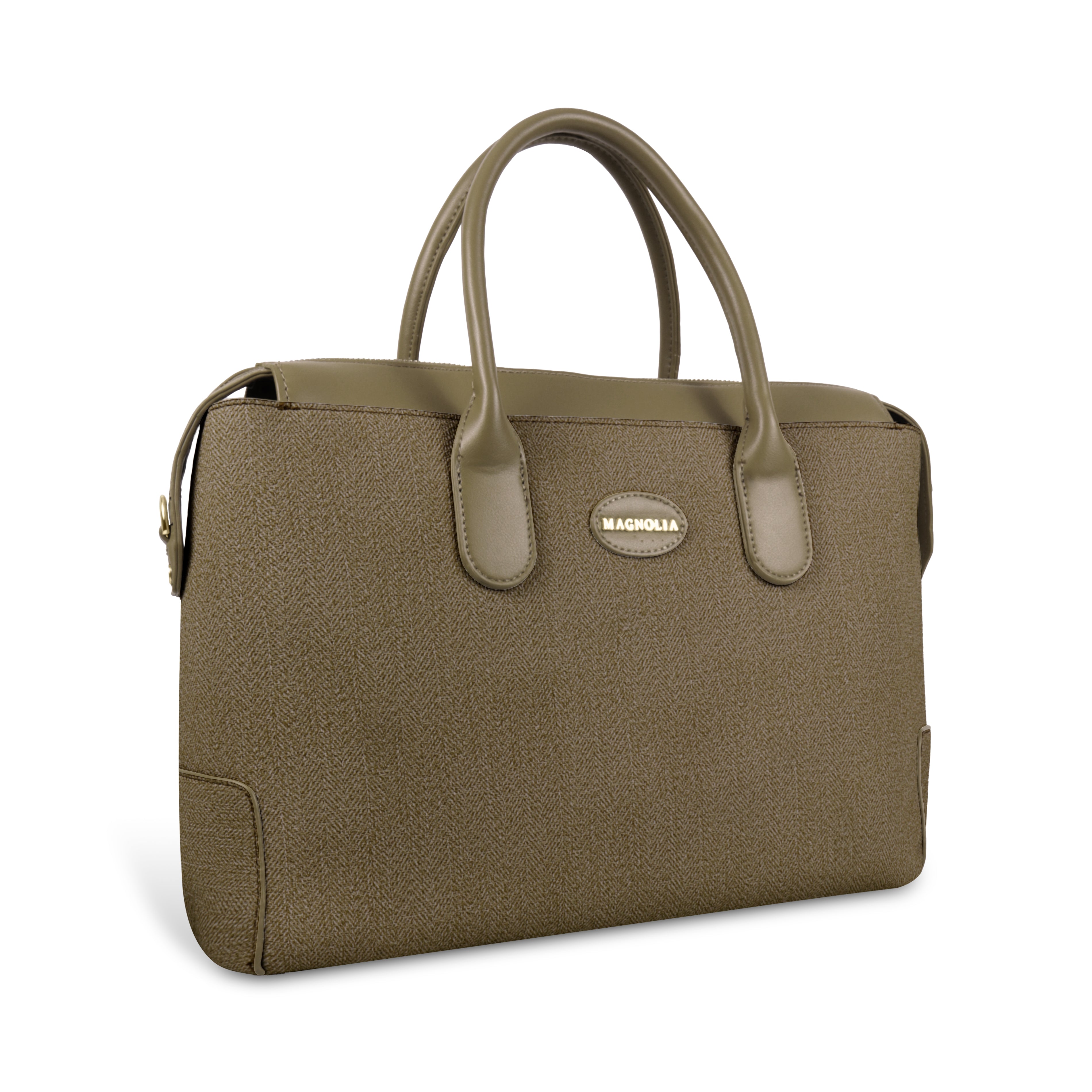 Magnolia Elegant Structured Handbag for Women - Premium Shoulder Tote with Top Handles & Detachable Strap