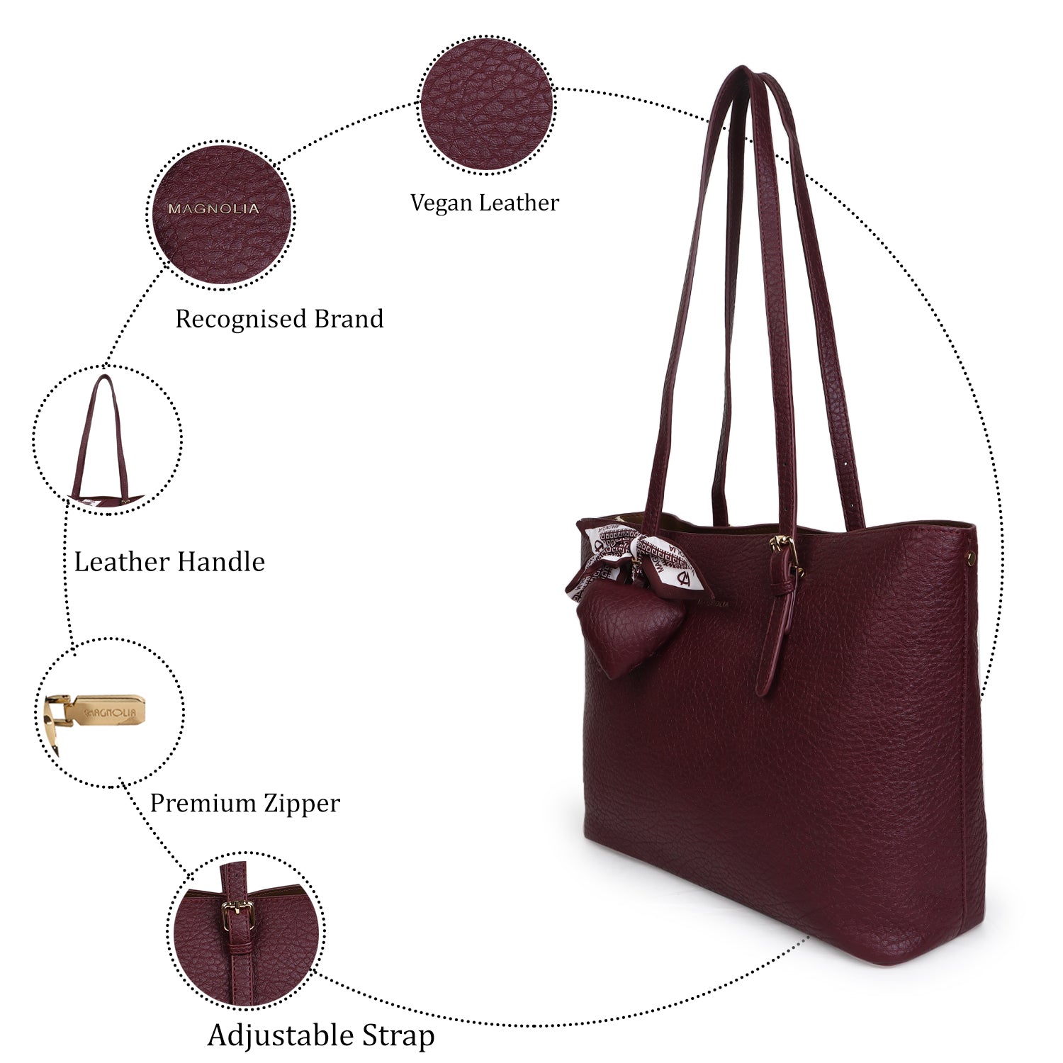 Magnolia Dion Medium Tote Bag Brown