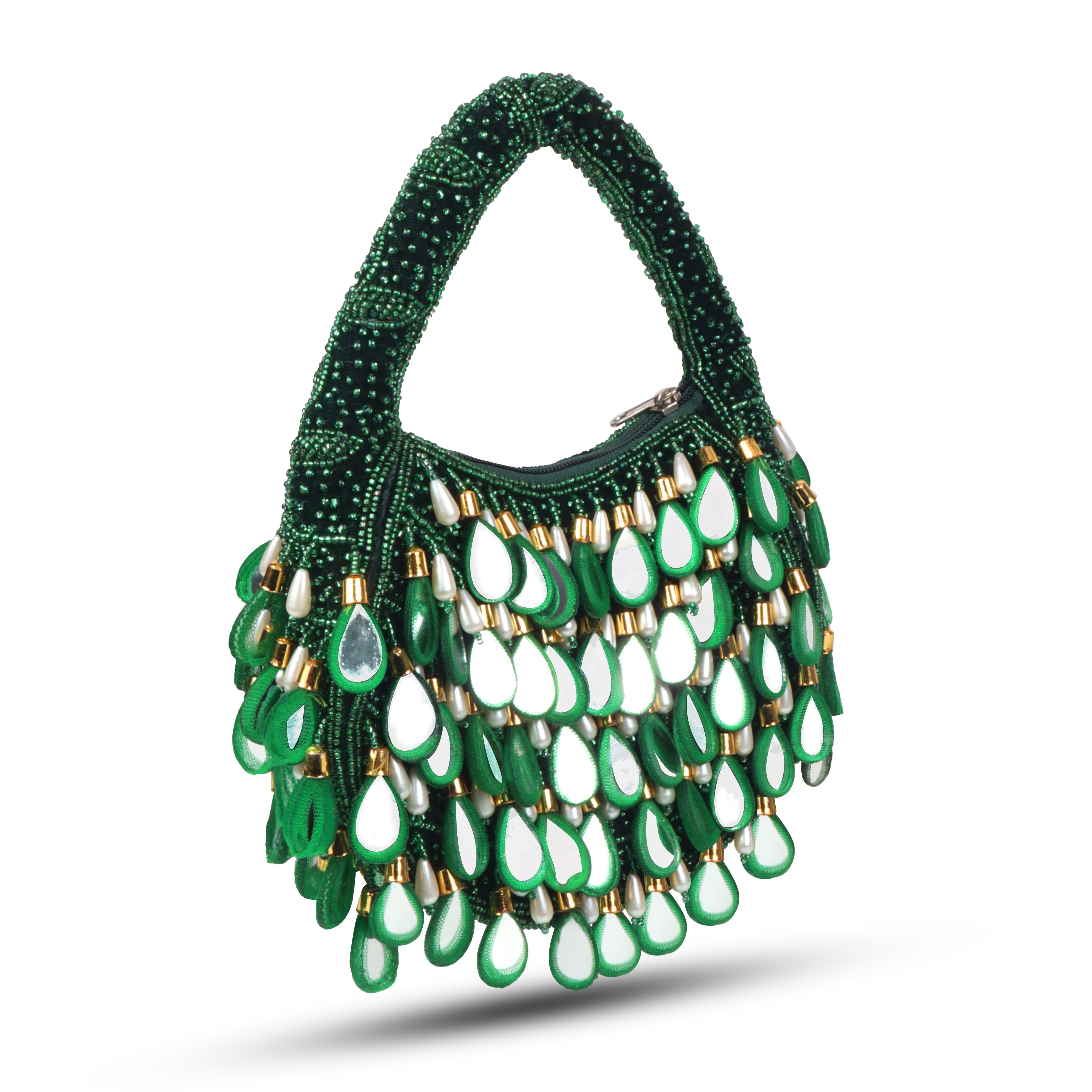 Magnolia Luxe Dark Green Velvet Clutch – Bridal, Festive & Party Wear