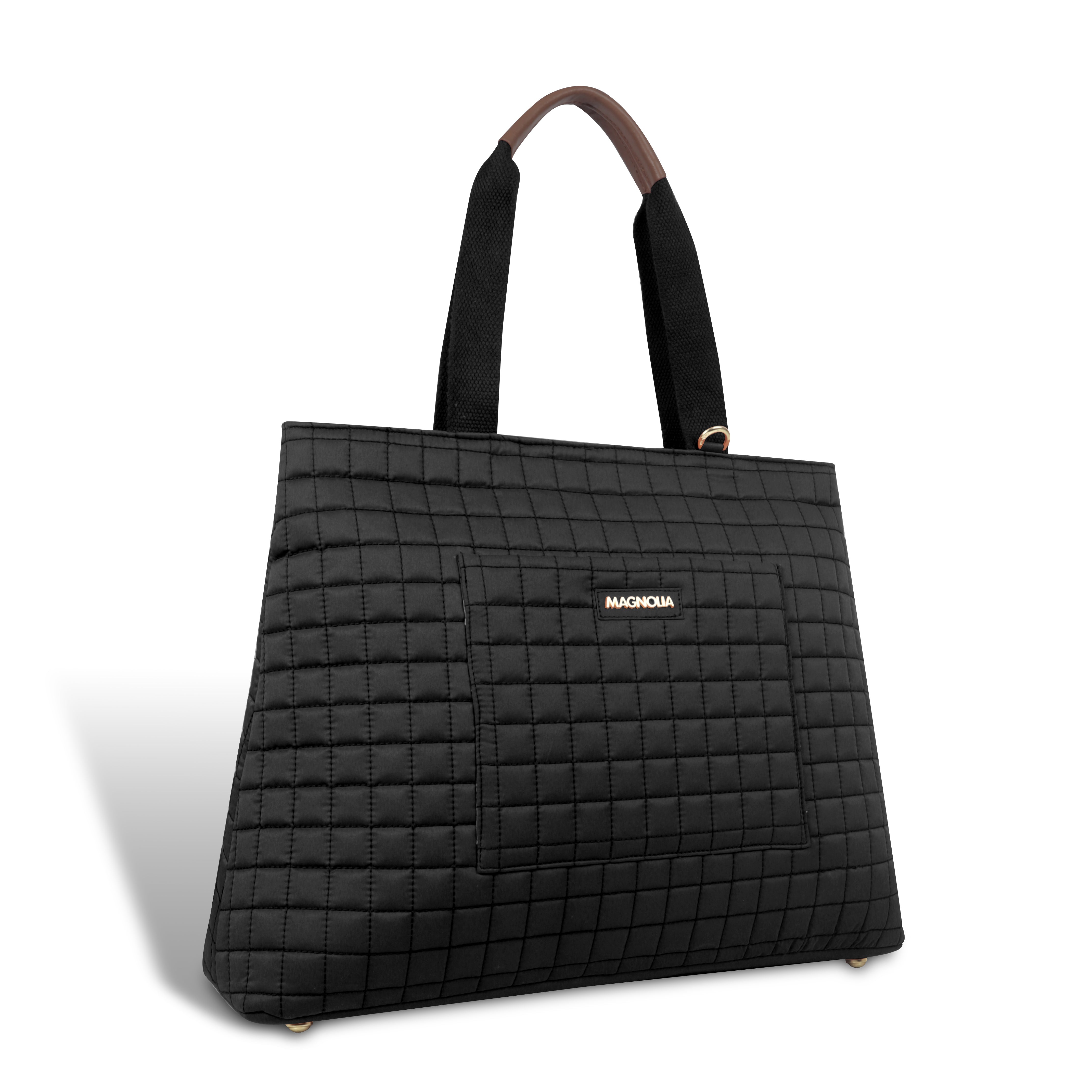Magnolia Black Babette Large Quilted Tote Bag