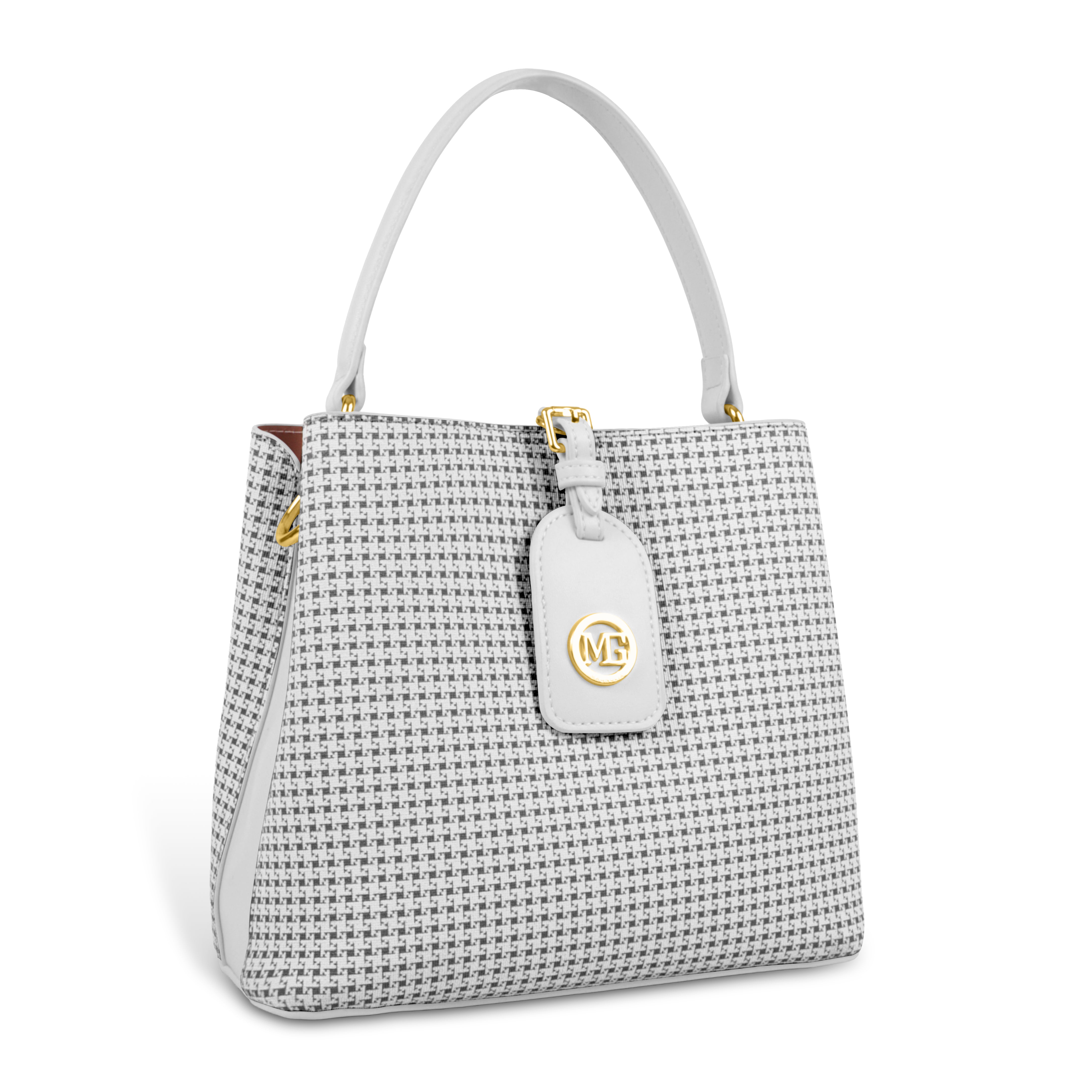 Magnolia Premium Textured Handbag for Women with Detachable Sling Strap