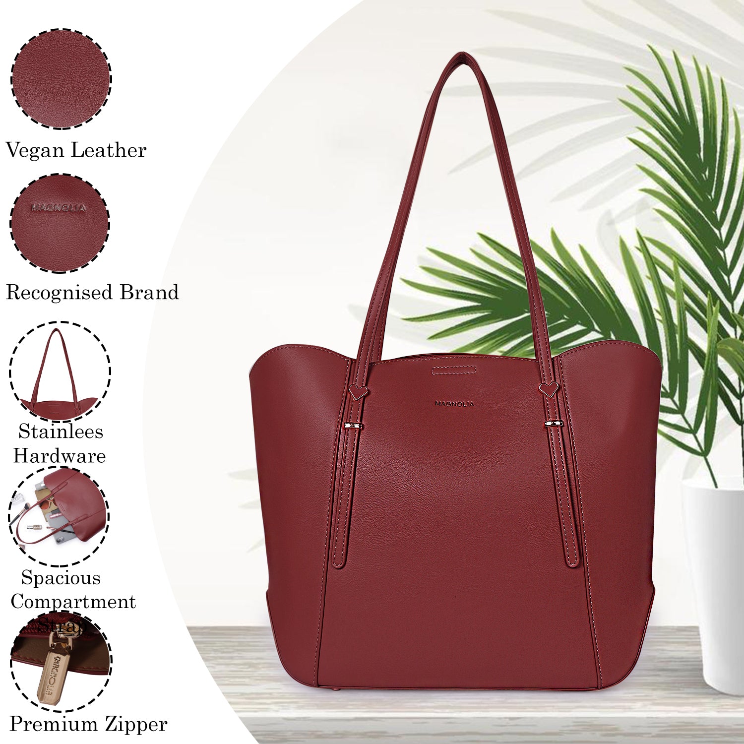 Magnolia Classic Trio Tote Red