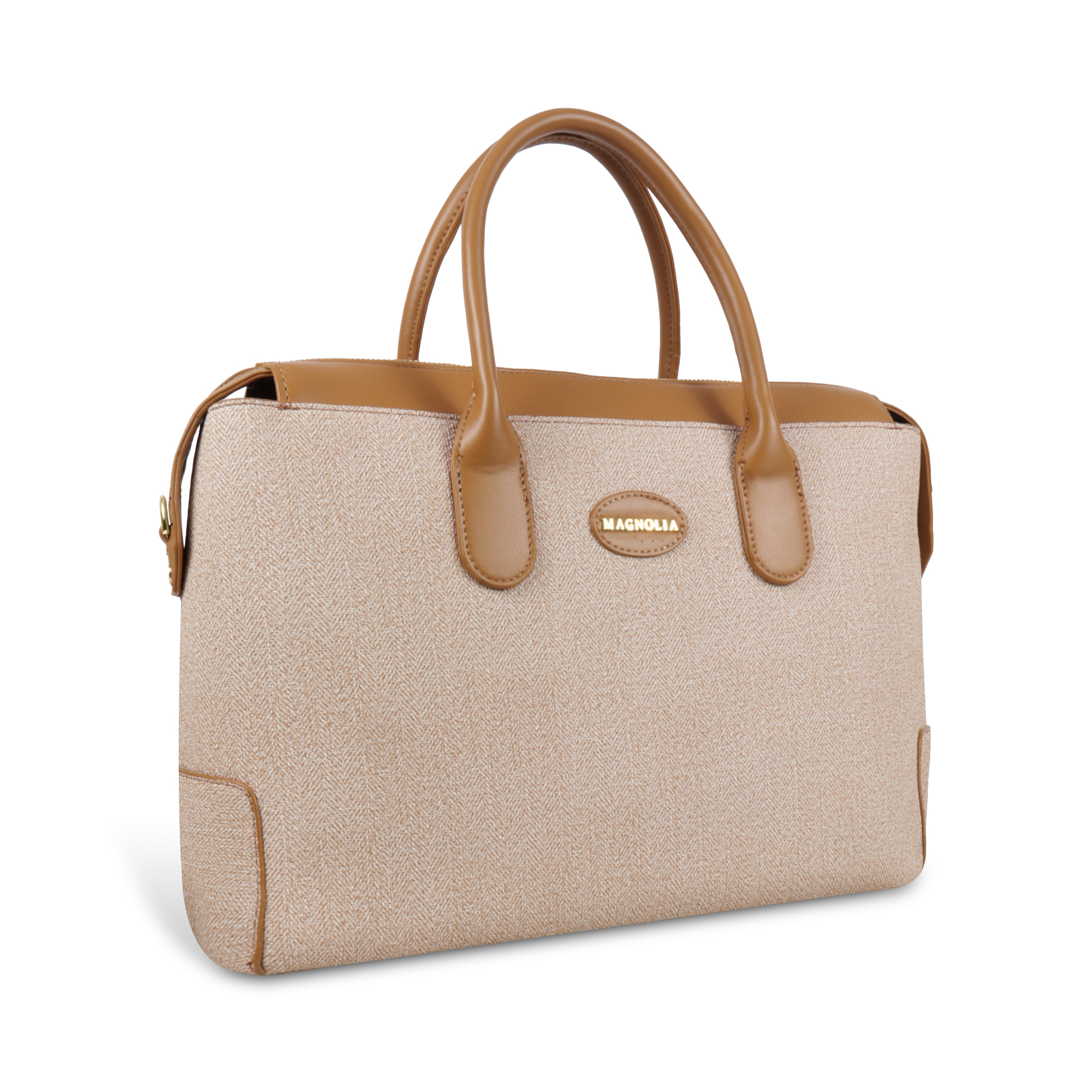 Magnolia Elegant Structured Handbag for Women - Premium Shoulder Tote with Top Handles & Detachable Strap