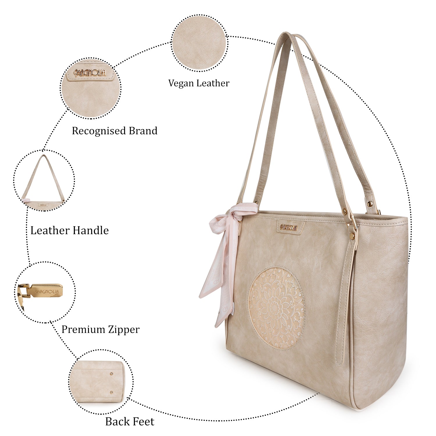 Magnolia Roch Tote Bag Beige