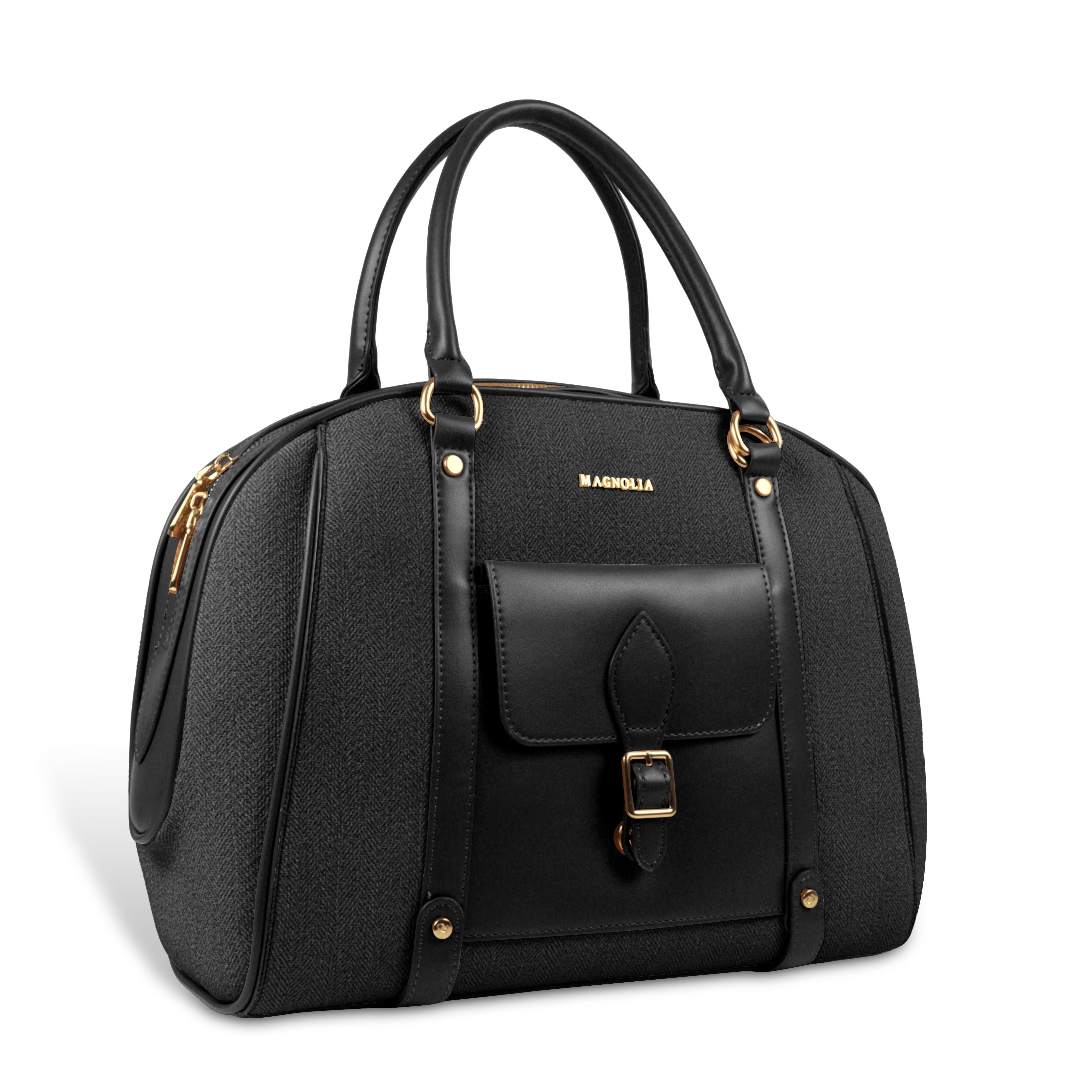 Magnolia Elegant Leatherette Handbag for Women with Detachable Strap
