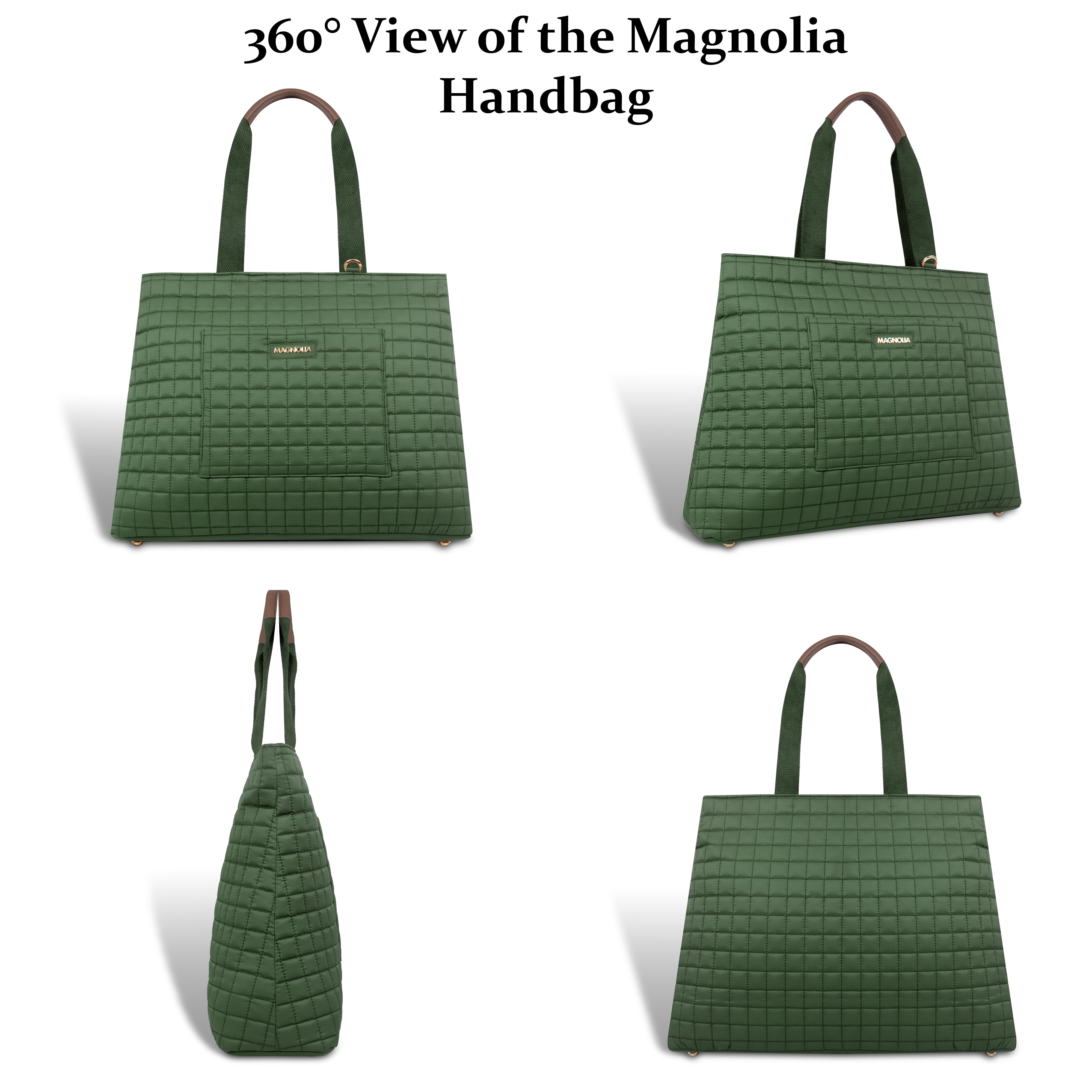 Magnolia Green Babette Large Quilted Tote Bag