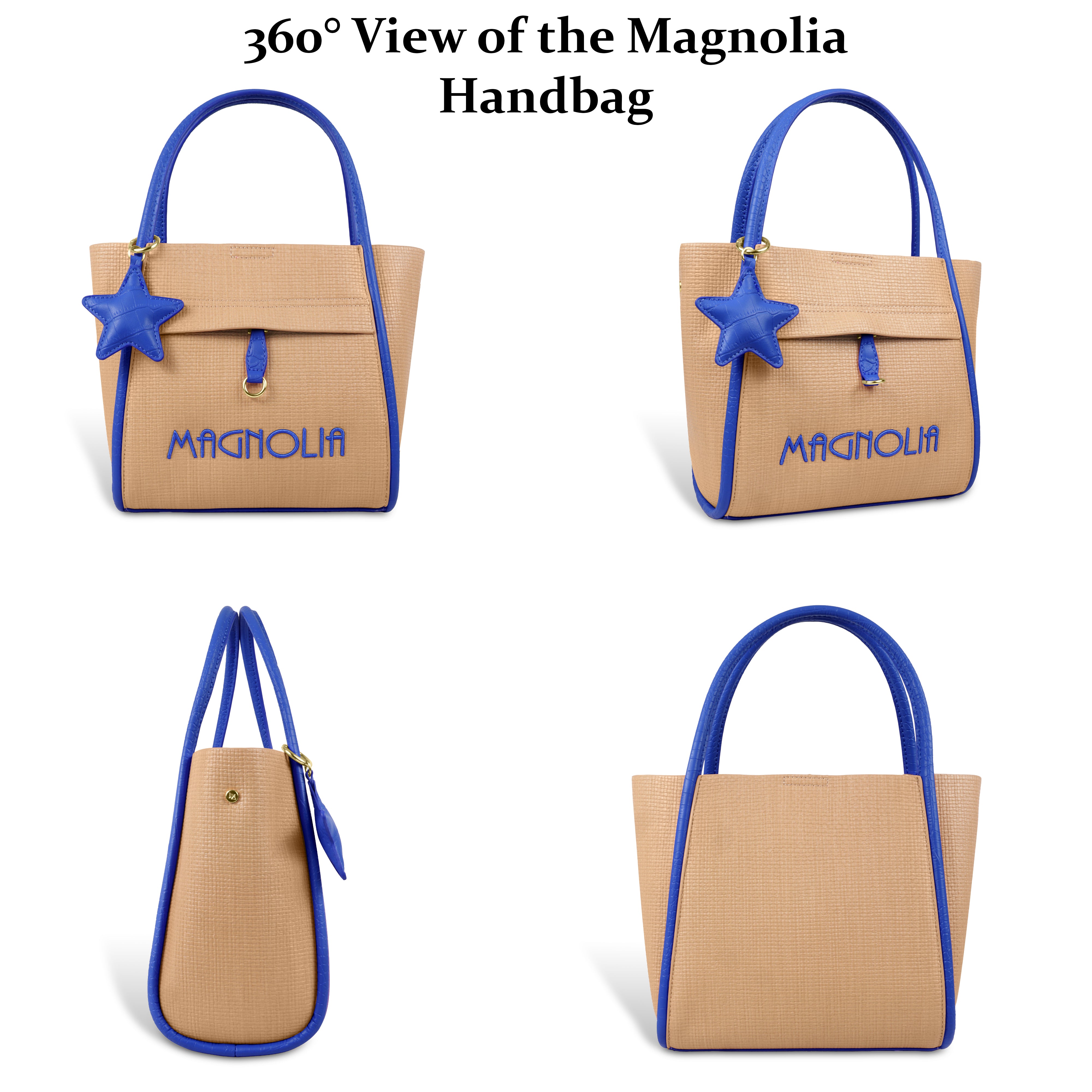 Premium Tote Handbag with Star Charm & Dual Handle Design