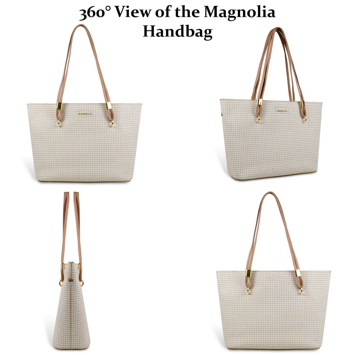 Magnolia Stylish Textured Tote Bag for Women with Spacious Compartments