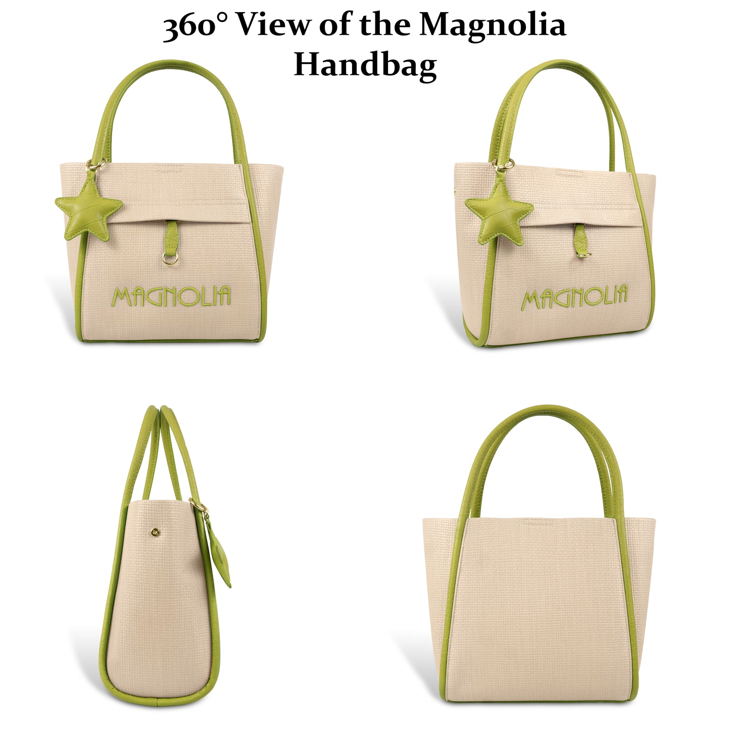 Premium Tote Handbag with Star Charm & Dual Handle Design