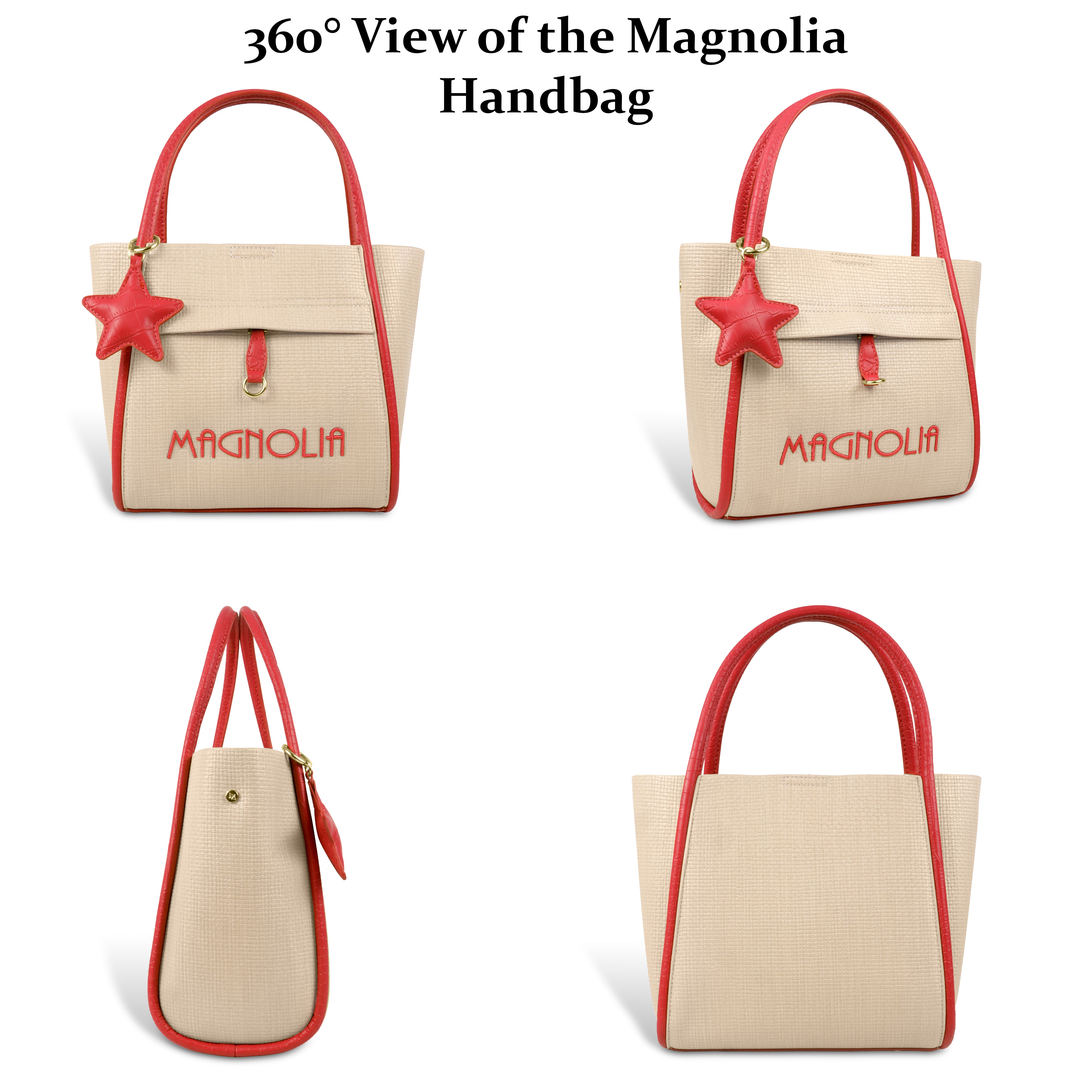 Premium Tote Handbag with Star Charm & Dual Handle Design