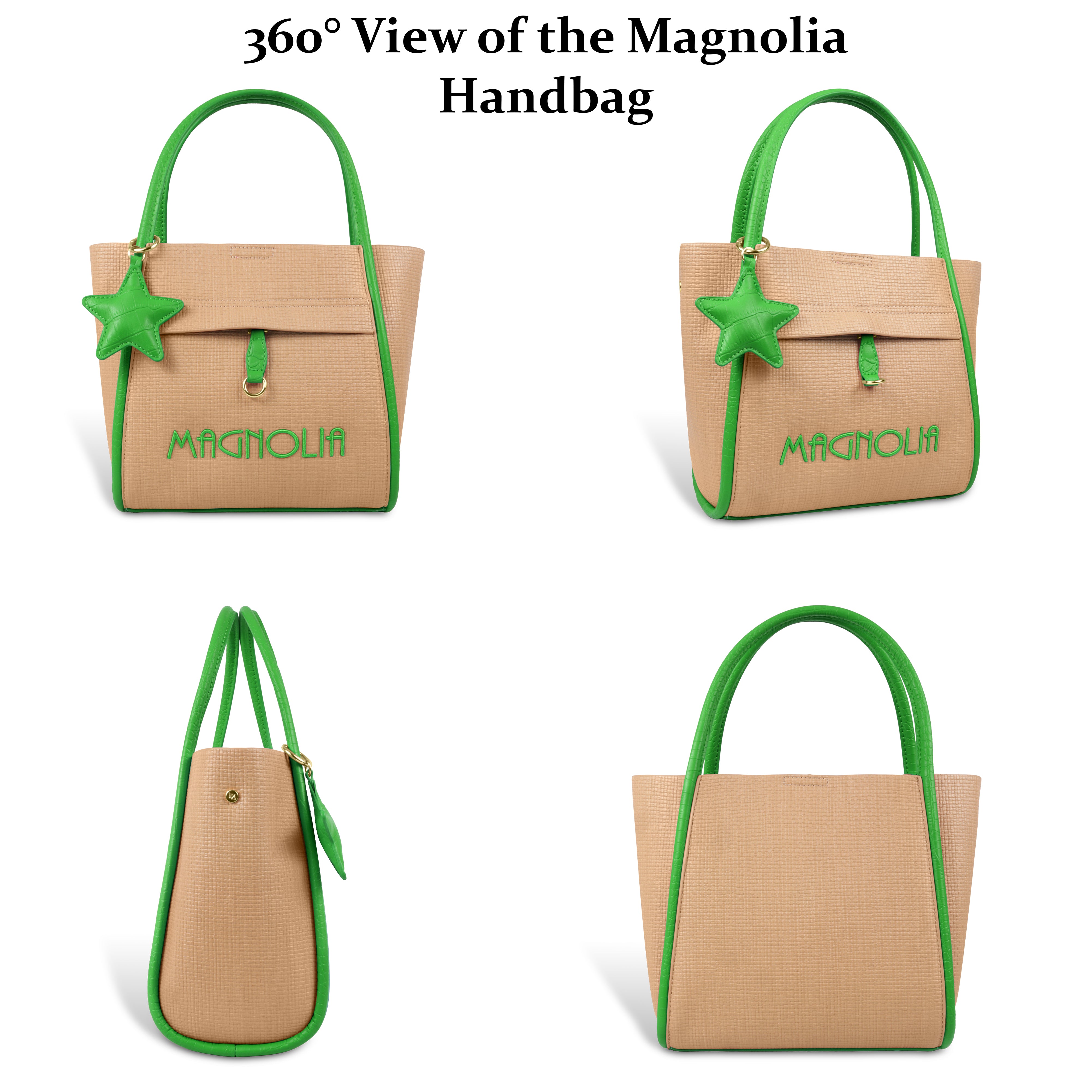 Premium Tote Handbag with Star Charm & Dual Handle Design