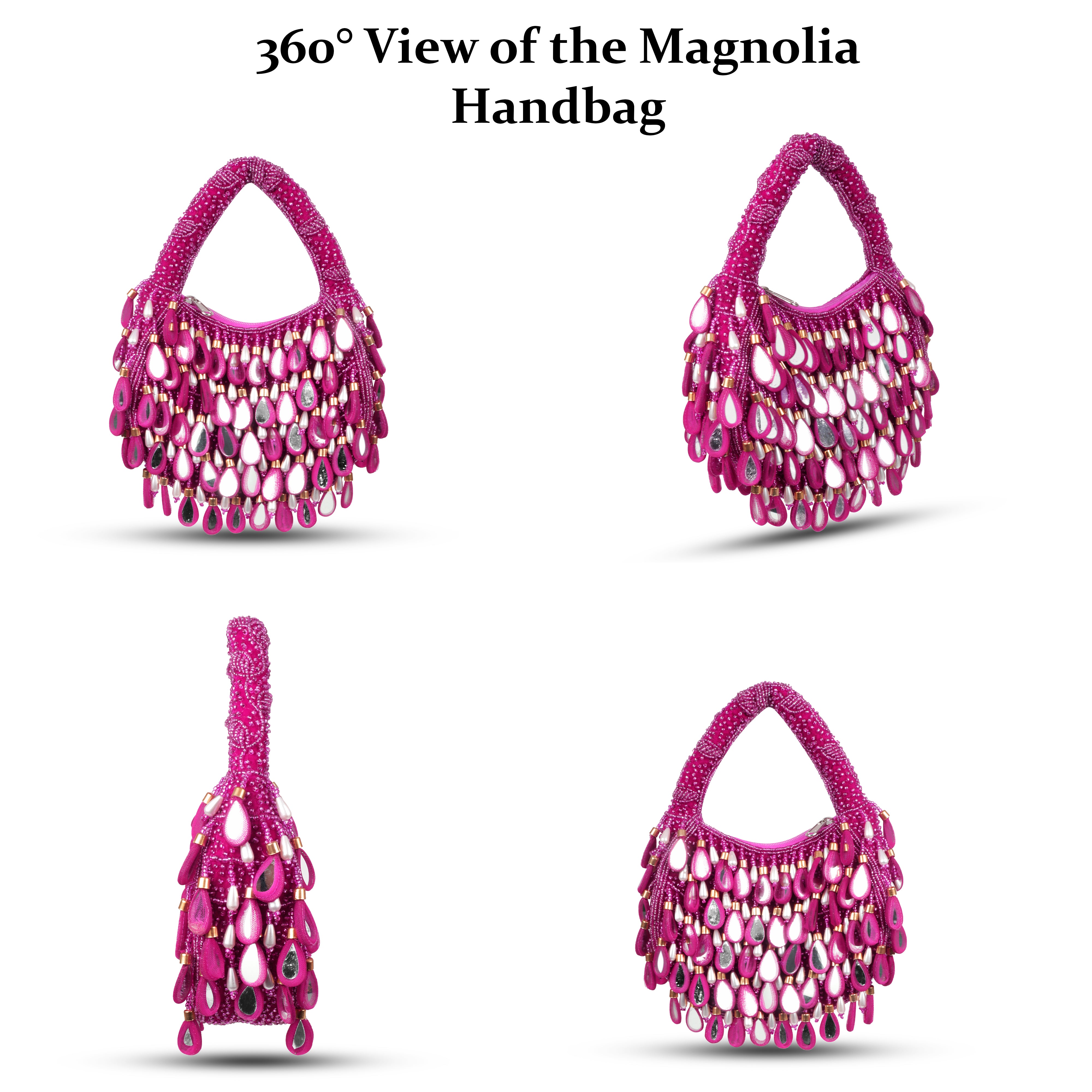 Magnolia-Luxe Rani Pink Velvet Clutch Bag – Bridal & Party Wear Handbag