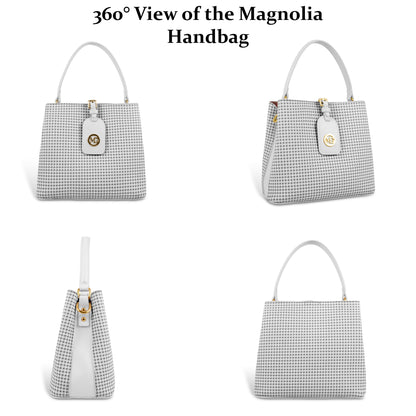 Magnolia Premium Textured Handbag for Women with Detachable Sling Strap