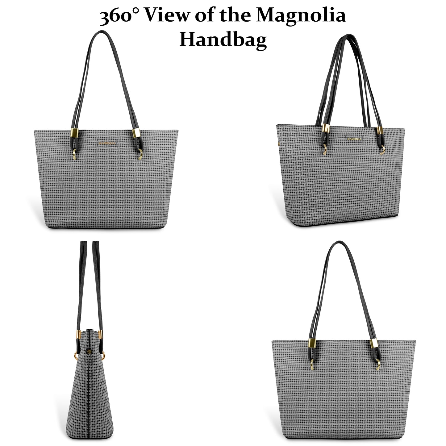 Magnolia Stylish Textured Tote Bag for Women with Spacious Compartments