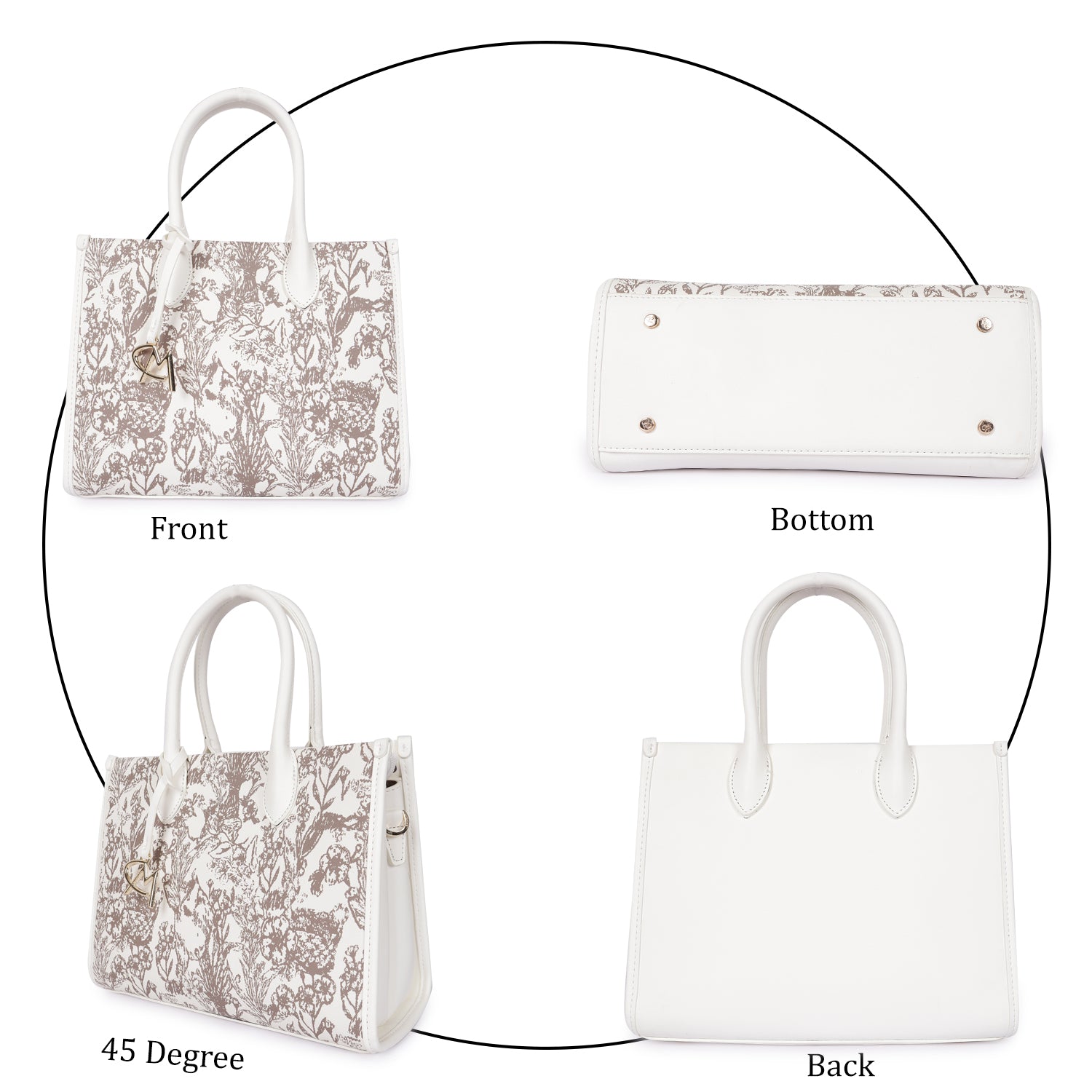 Magnolia Bloom Handbag White