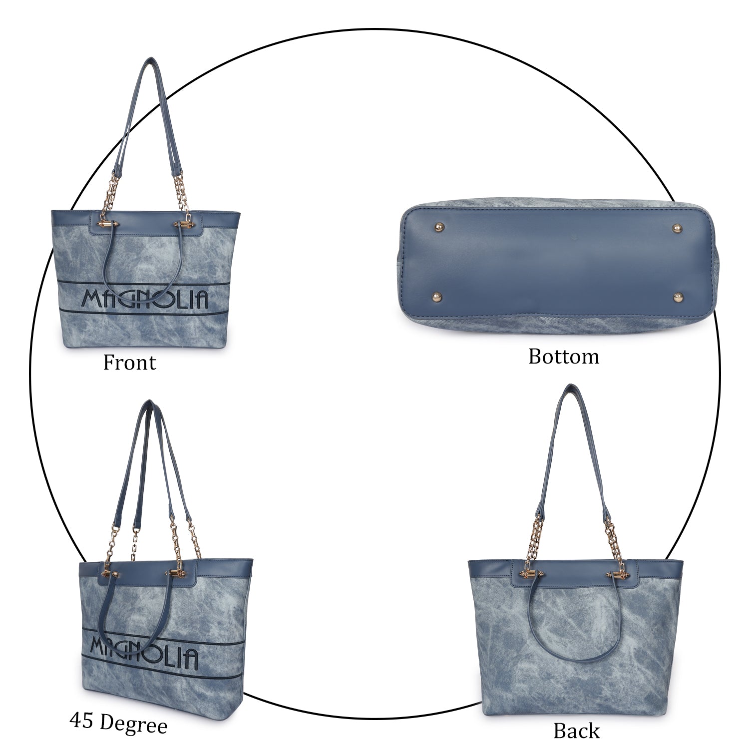 Magnolia Duo Tote Bag Blue